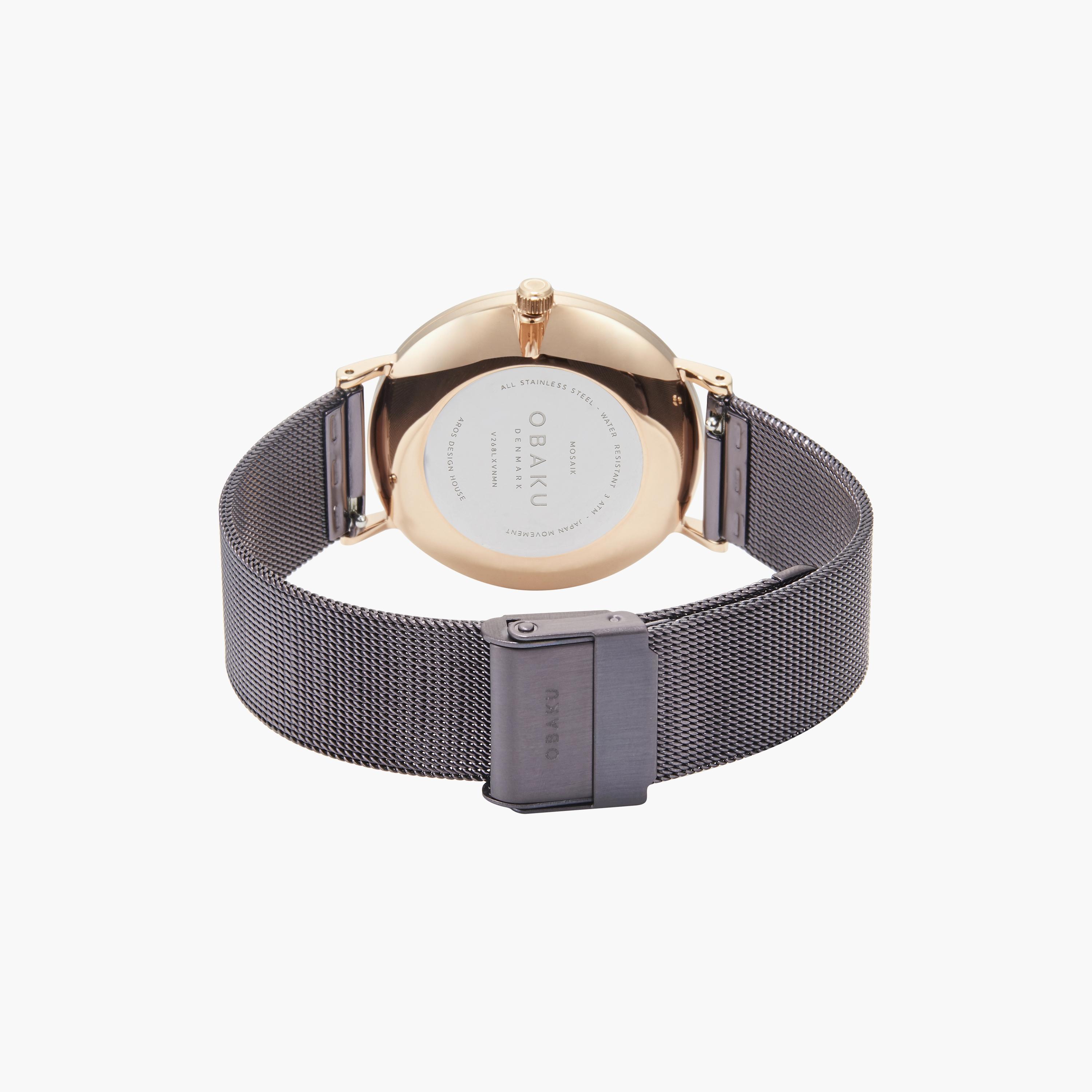 ساعة أوباكو ذو انالوج للنساء بسوار بني مع ستانلس ستيل | V268LXVNMN-women-watchesandjewellery-watches-image-3