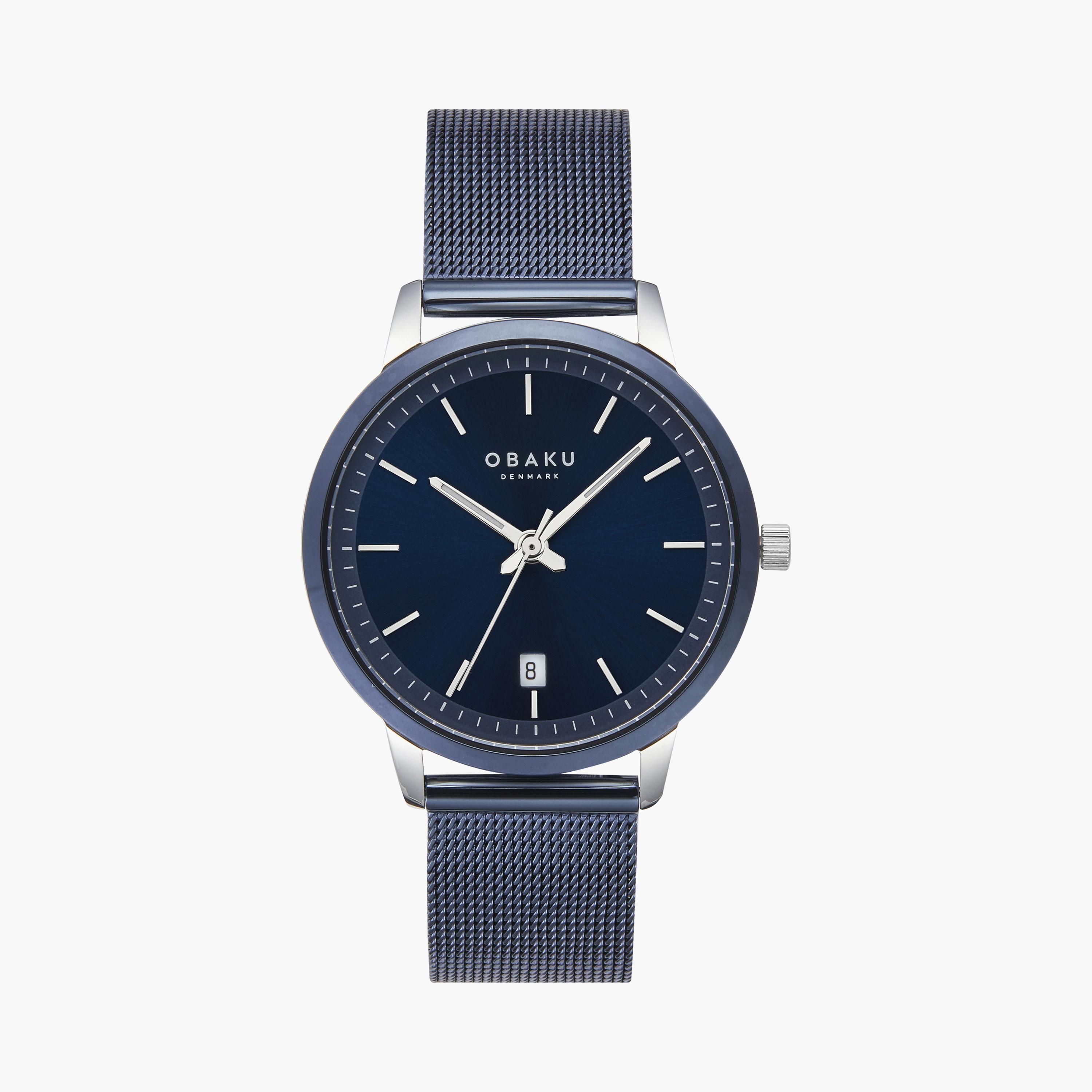 ساعة أوباكو ذو انالوج للنساء بسوار ازرق مع ستانلس ستيل | V270LDHLML-women-watchesandjewellery-watches-image-1