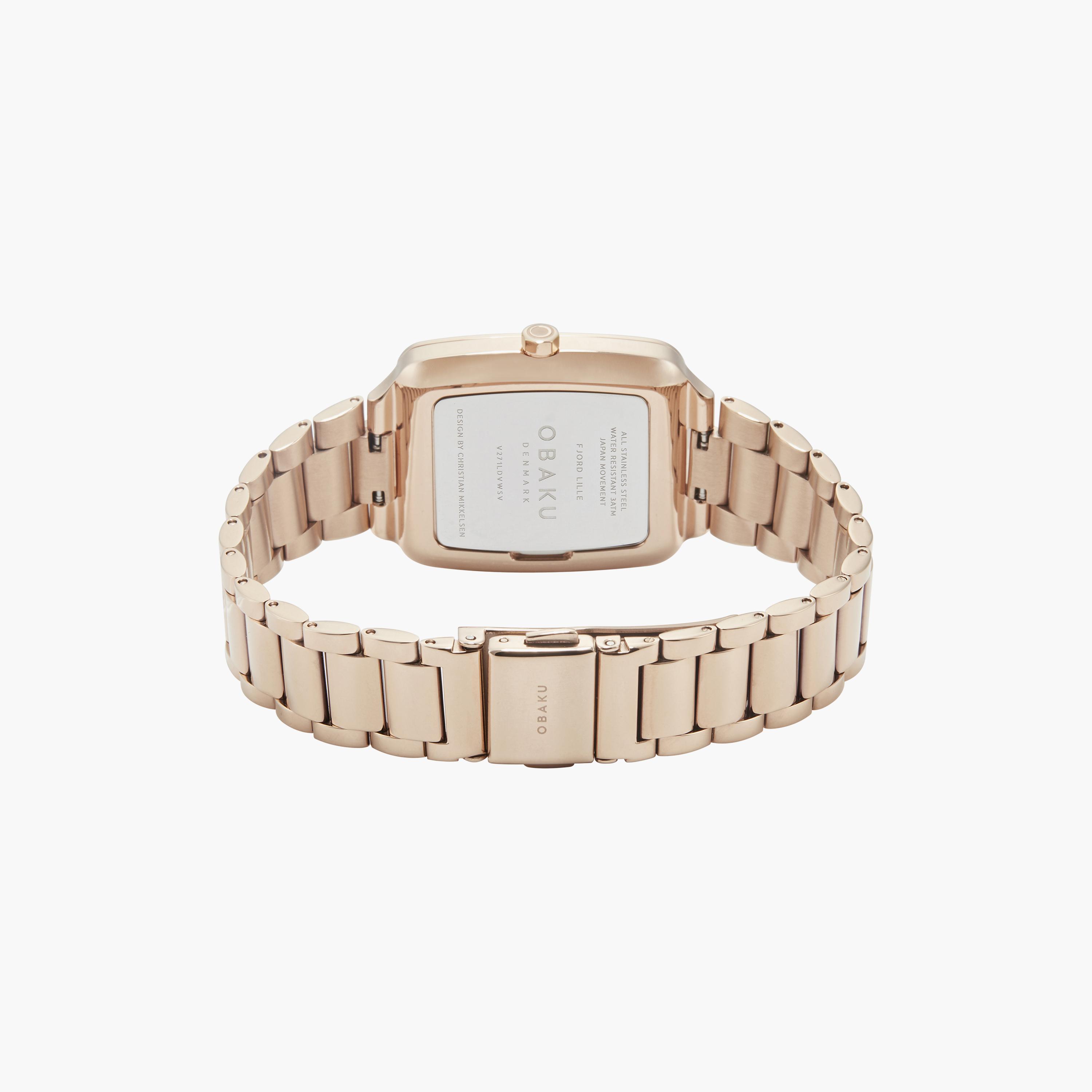 ساعة أوباكو ذو انالوج بسوار ذهبي وردي مع ستانلس ستيل | V271LDVWSV-women-watchesandjewellery-watches-image-3
