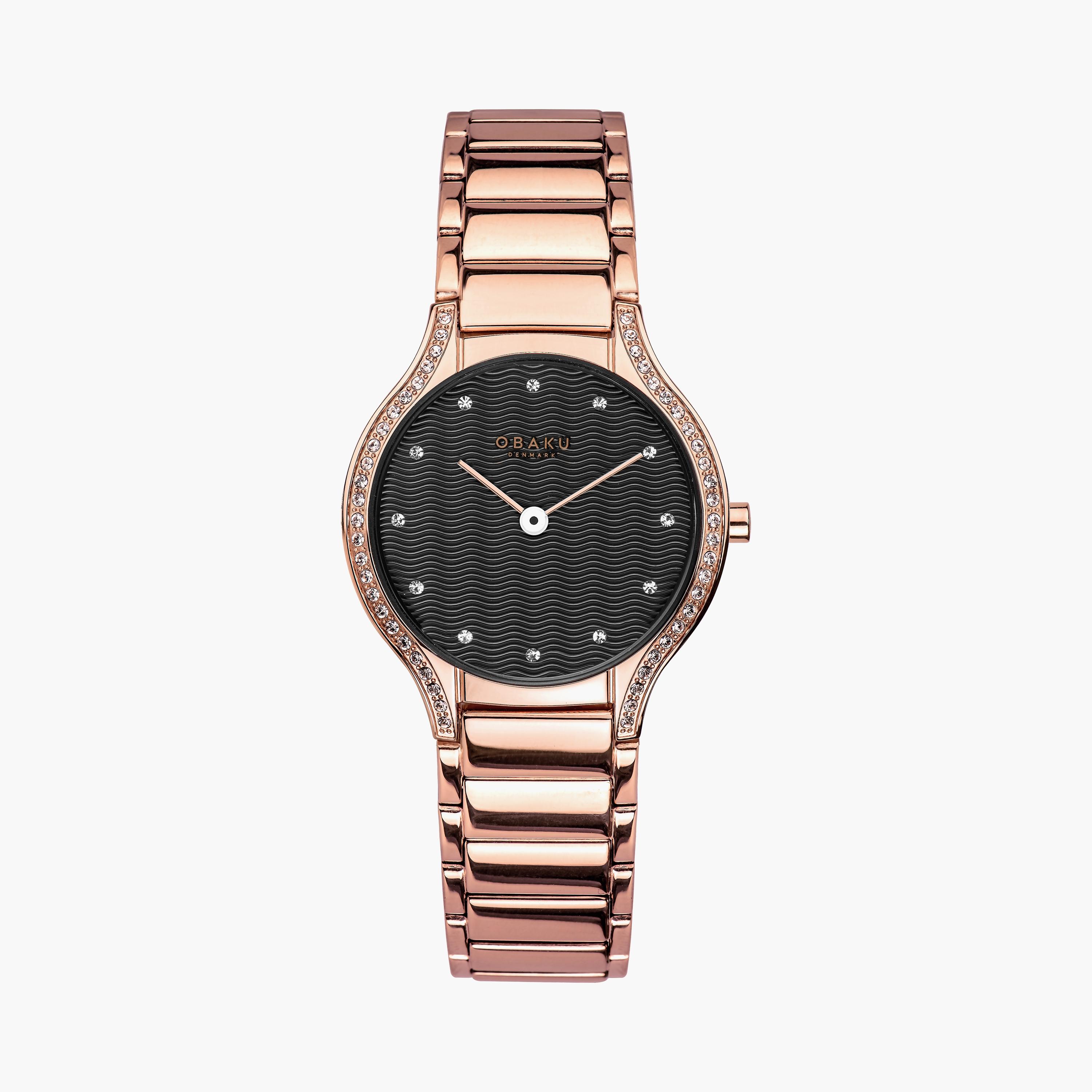 ساعة أوباكو ذو انالوج بسوار ذهبي وردي مع ستانلس ستيل | V276LEVBSV-women-watchesandjewellery-watches-image-1