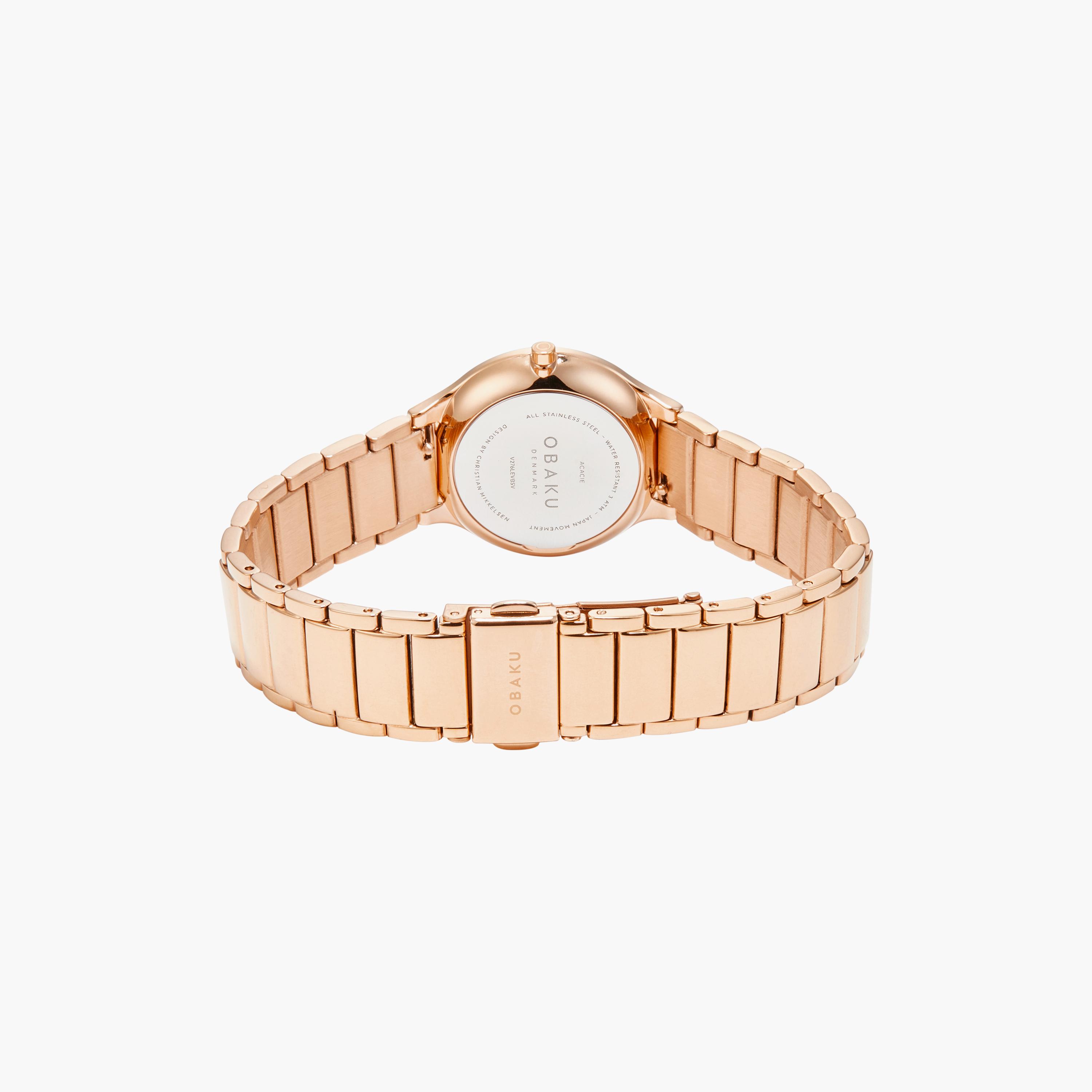 ساعة أوباكو ذو انالوج بسوار ذهبي وردي مع ستانلس ستيل | V276LEVBSV-women-watchesandjewellery-watches-image-3
