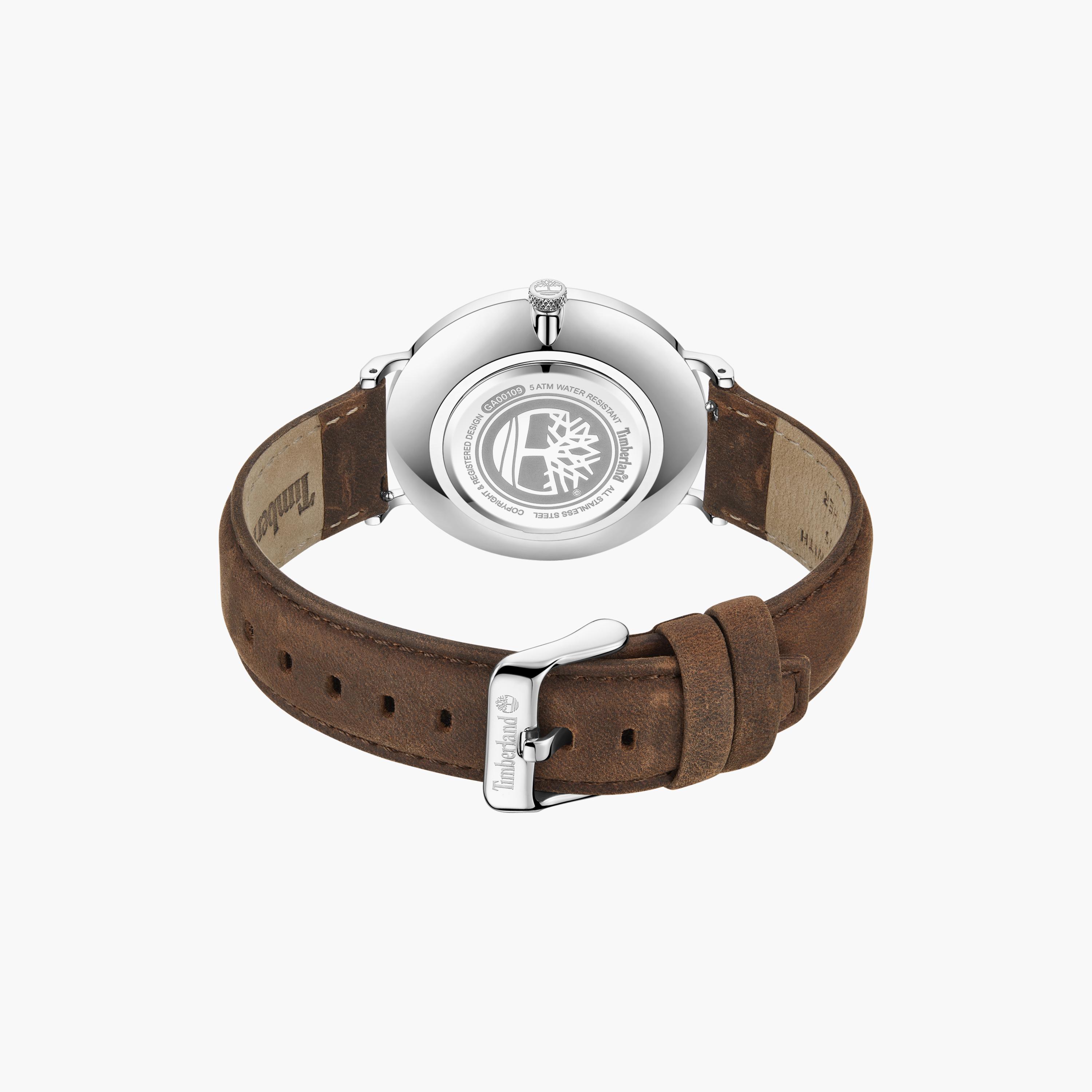 ساعة أنالوج بسوار جلدي بني غامق للرجال من تمبرلاند | TDWGA0010901-men-watchesandjewellery-watches-image-3