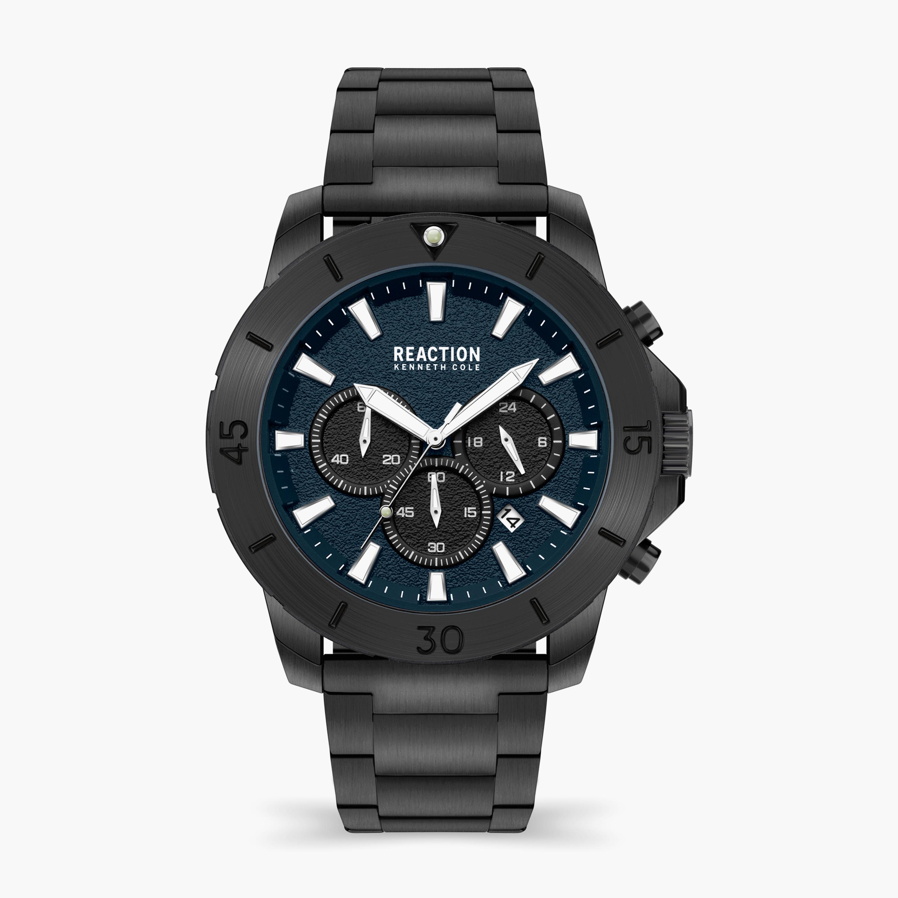 Buy Men s Kenneth Cole Men s Gun Metal Chronograph Stainless Steel Strap Watch KRWGK2192801 Online Centrepoint UAE