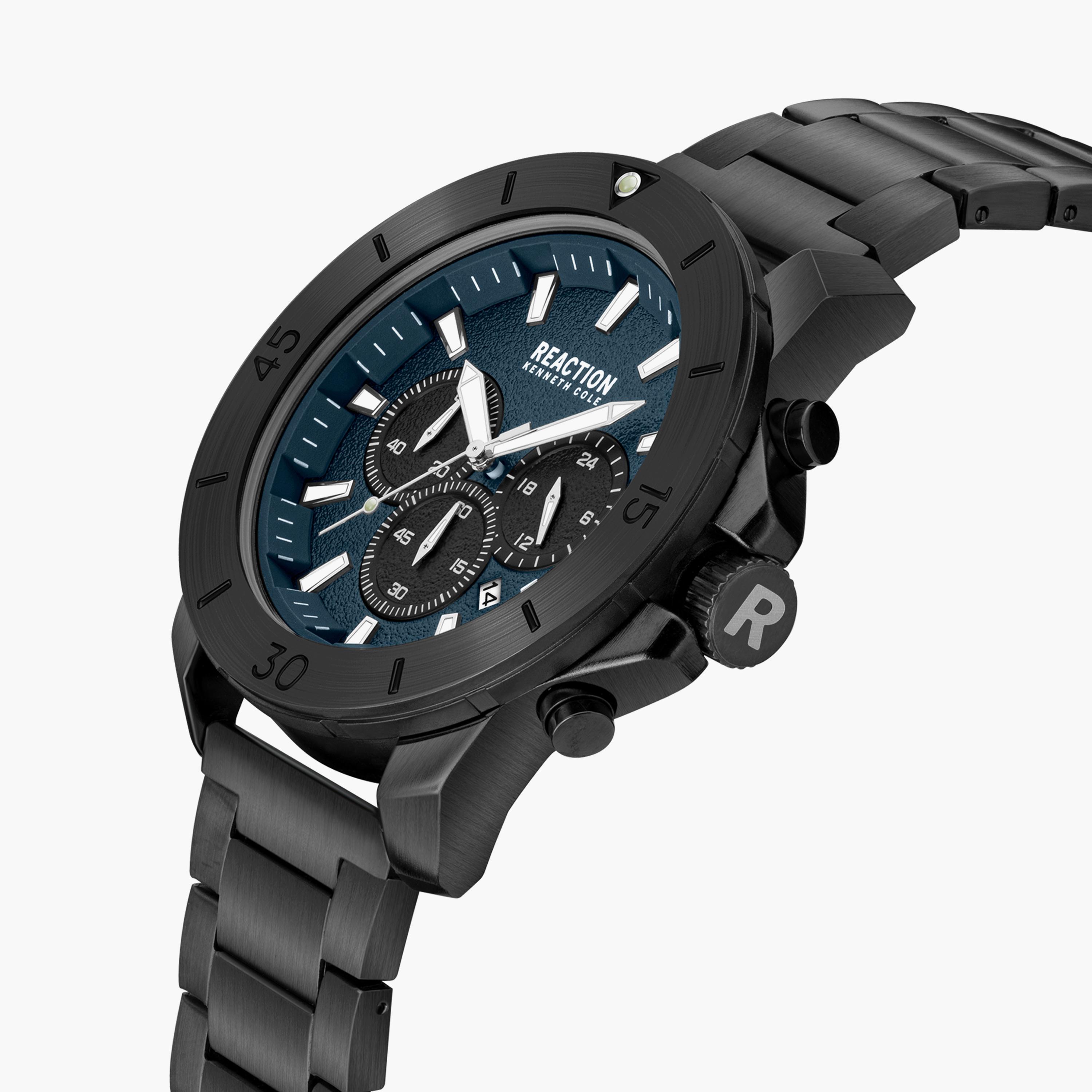 ساعة كرونوغراف من كينيث كول للرجال بسوار من الستانلس ستيل وبسوار معدني | KRWGK2192801-men-watchesandjewellery-watches-image-2