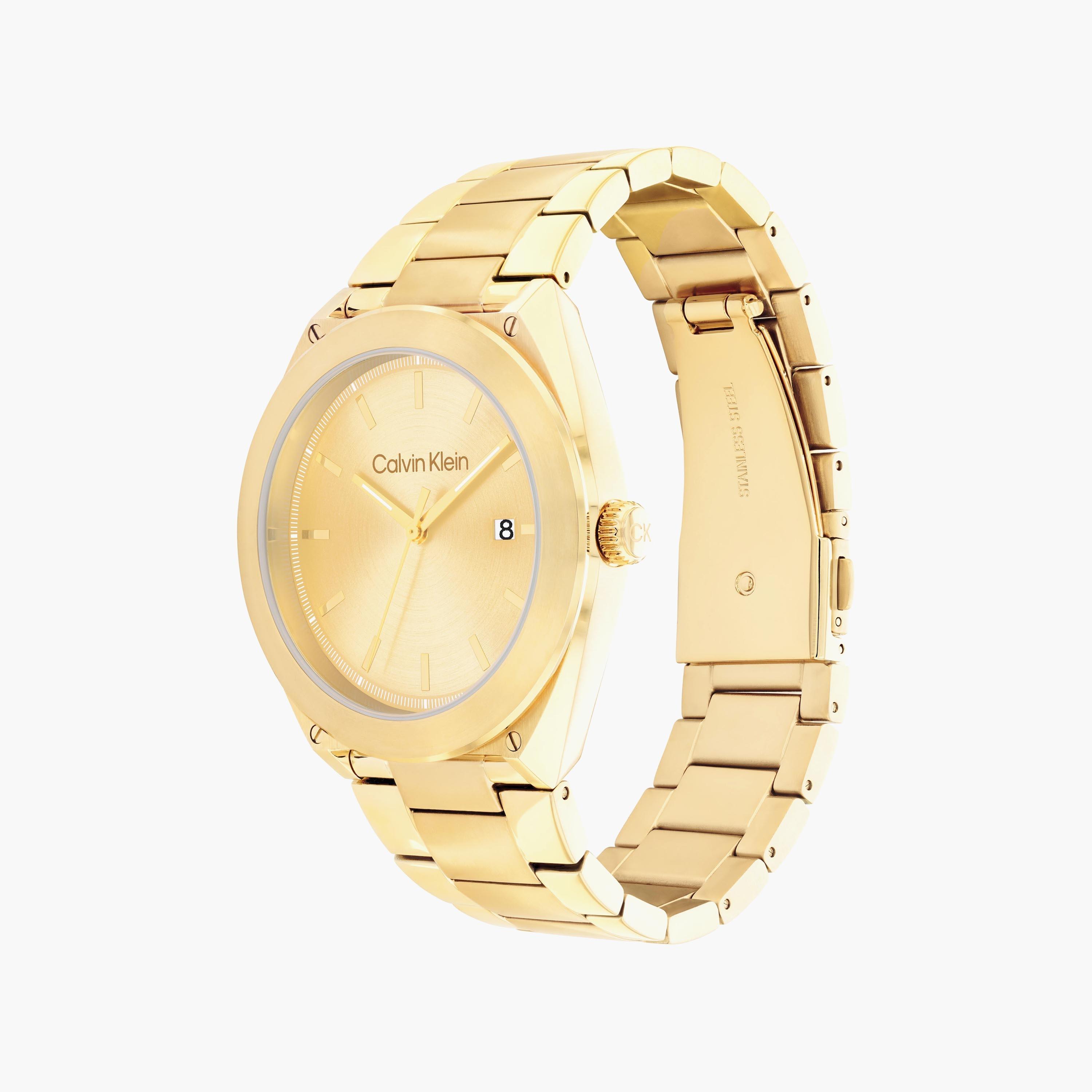 ساعة كالفن كلاين ذو انالوج بسوار ذهبي مع ستانلس ستيل للرجال | 25200199-men-watchesandjewellery-watches-image-2