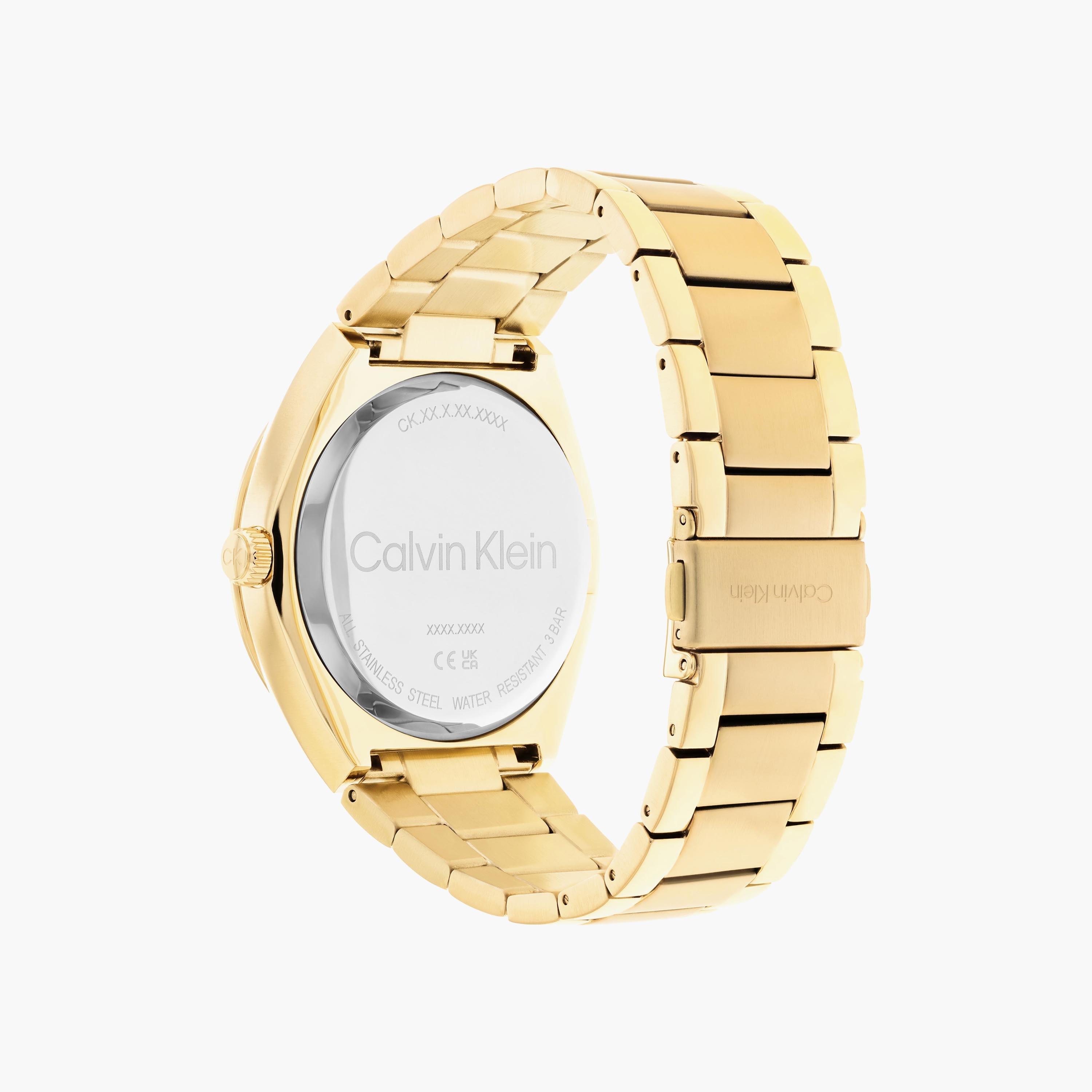 ساعة كالفن كلاين ذو انالوج بسوار ذهبي مع ستانلس ستيل للرجال | 25200199-men-watchesandjewellery-watches-image-3