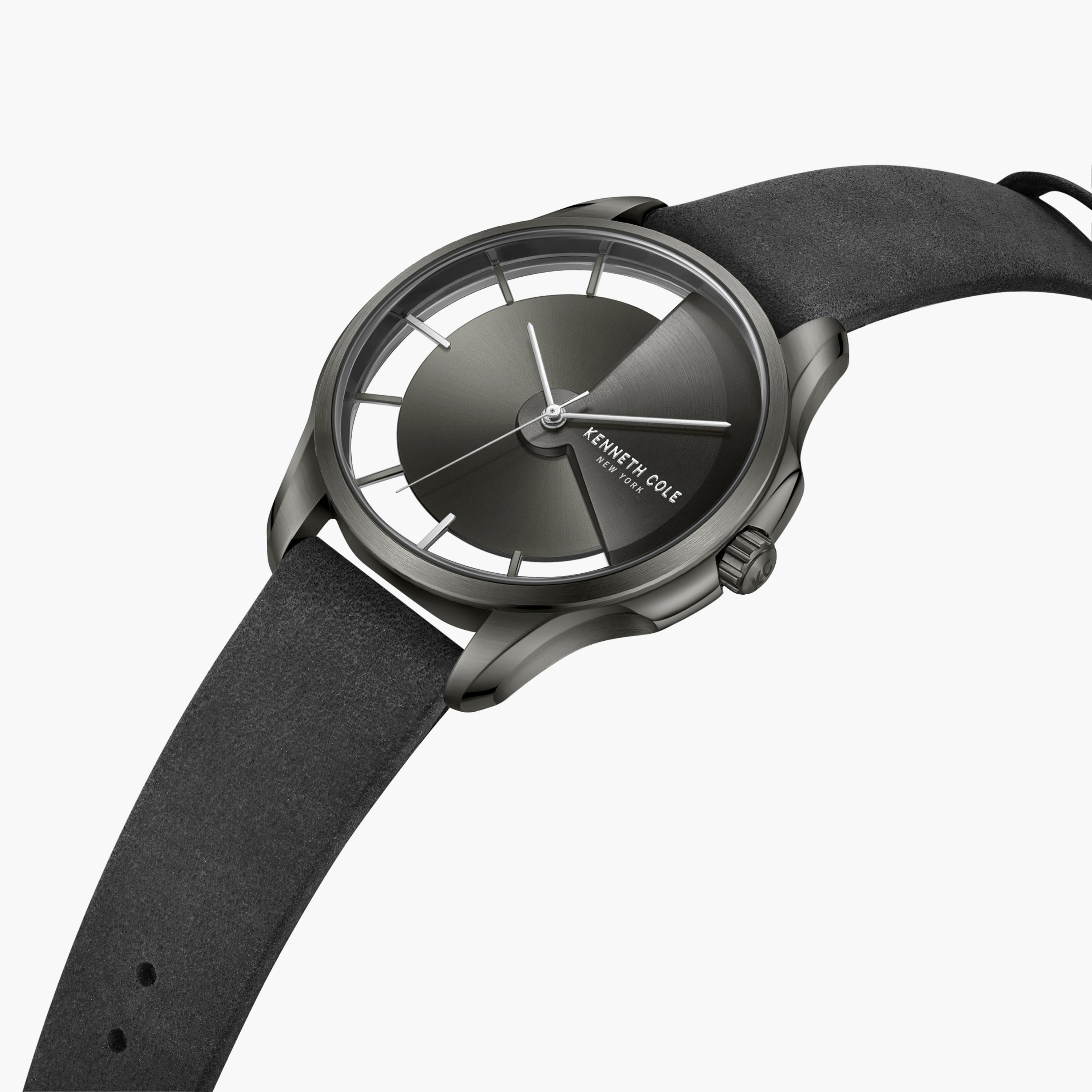 ساعة أنالوج بسوار جلدي اسود للرجال من كينيث كول | KCWGA0014901-men-watchesandjewellery-watches-image-2