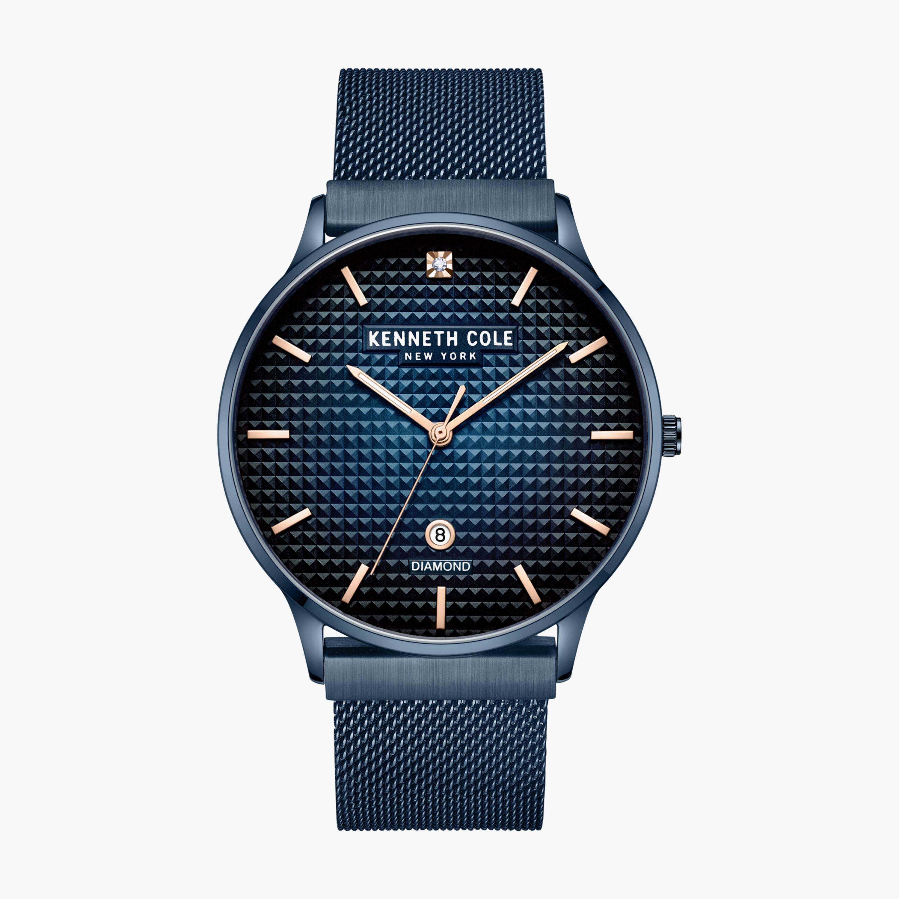 ساعة أنالوج بلون ازرق بسوار ستانلس ستيل من كينيث كول للرجال | KCWGH2233504-men-watchesandjewellery-watches-image-1