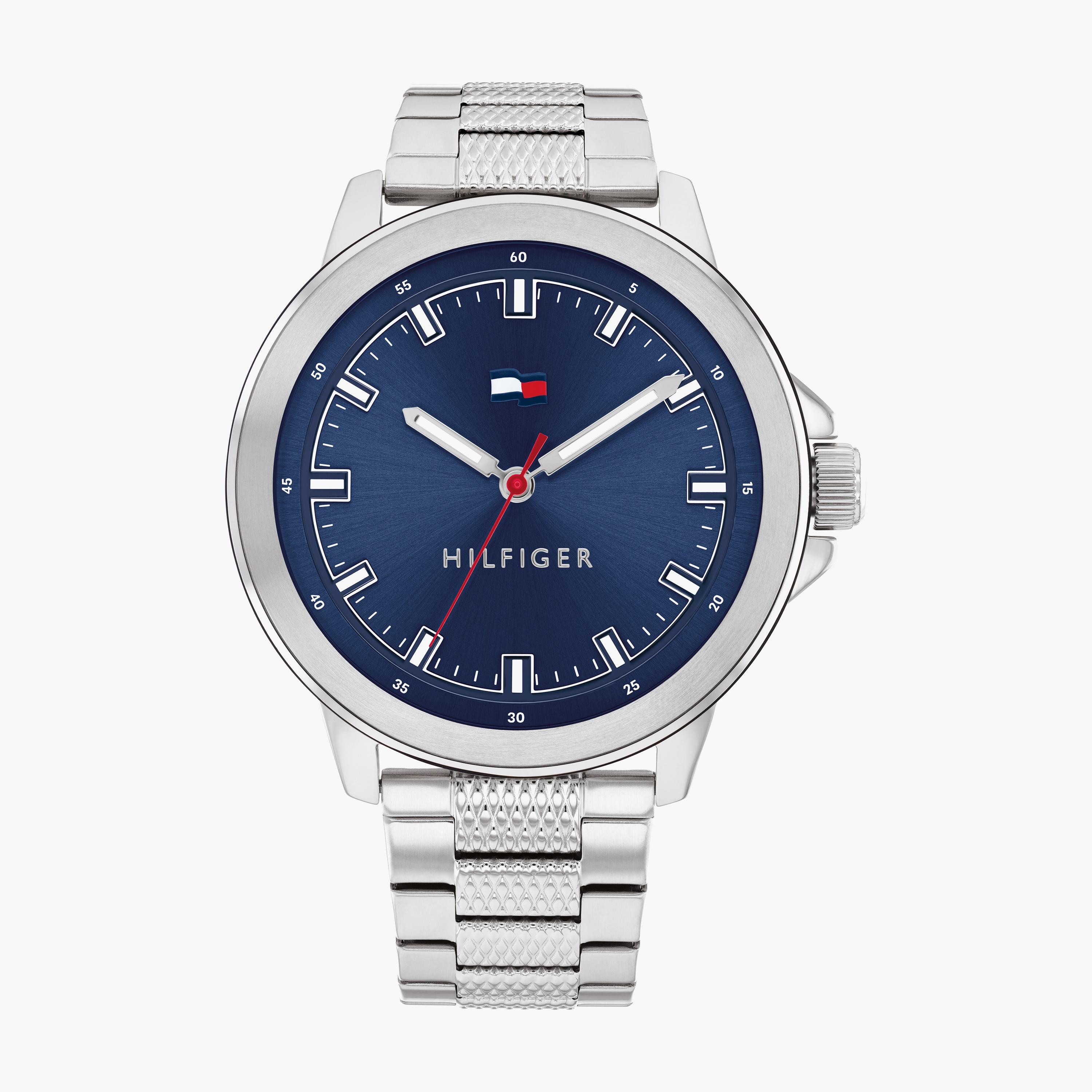 ساعة تومي هيلفيغر ذو انالوج للرجال بسوار فضي مع ستانلس ستيل مع 46 مم | 1792024-men-watchesandjewellery-watches-image-1