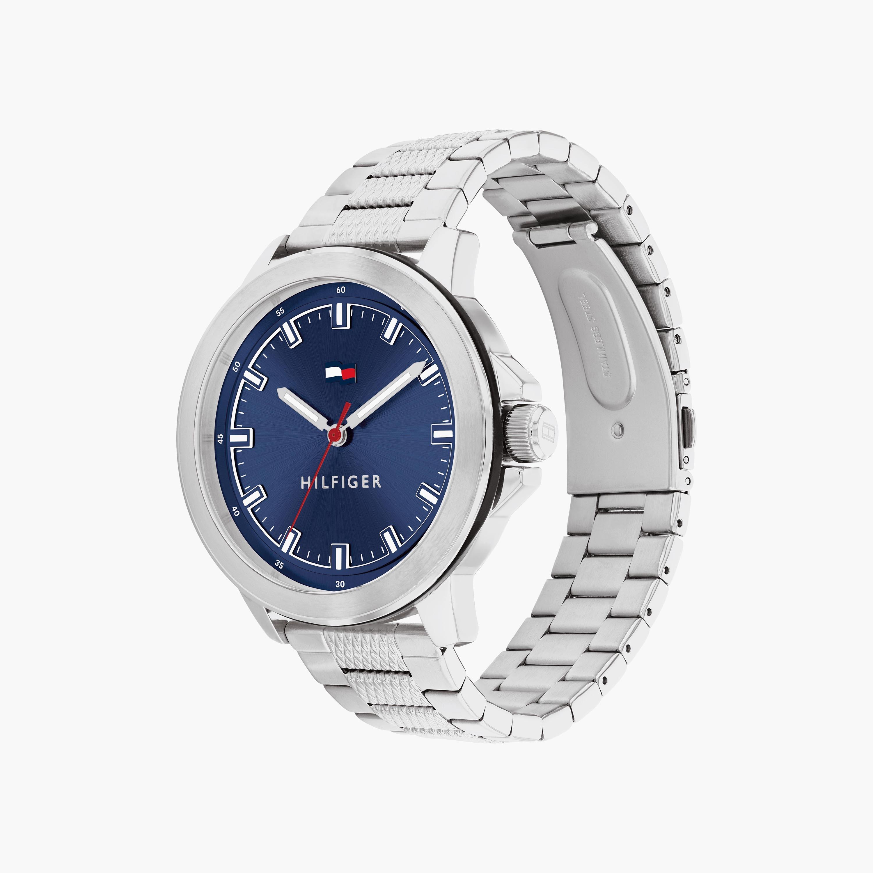 ساعة تومي هيلفيغر ذو انالوج للرجال بسوار فضي مع ستانلس ستيل مع 46 مم | 1792024-men-watchesandjewellery-watches-image-2