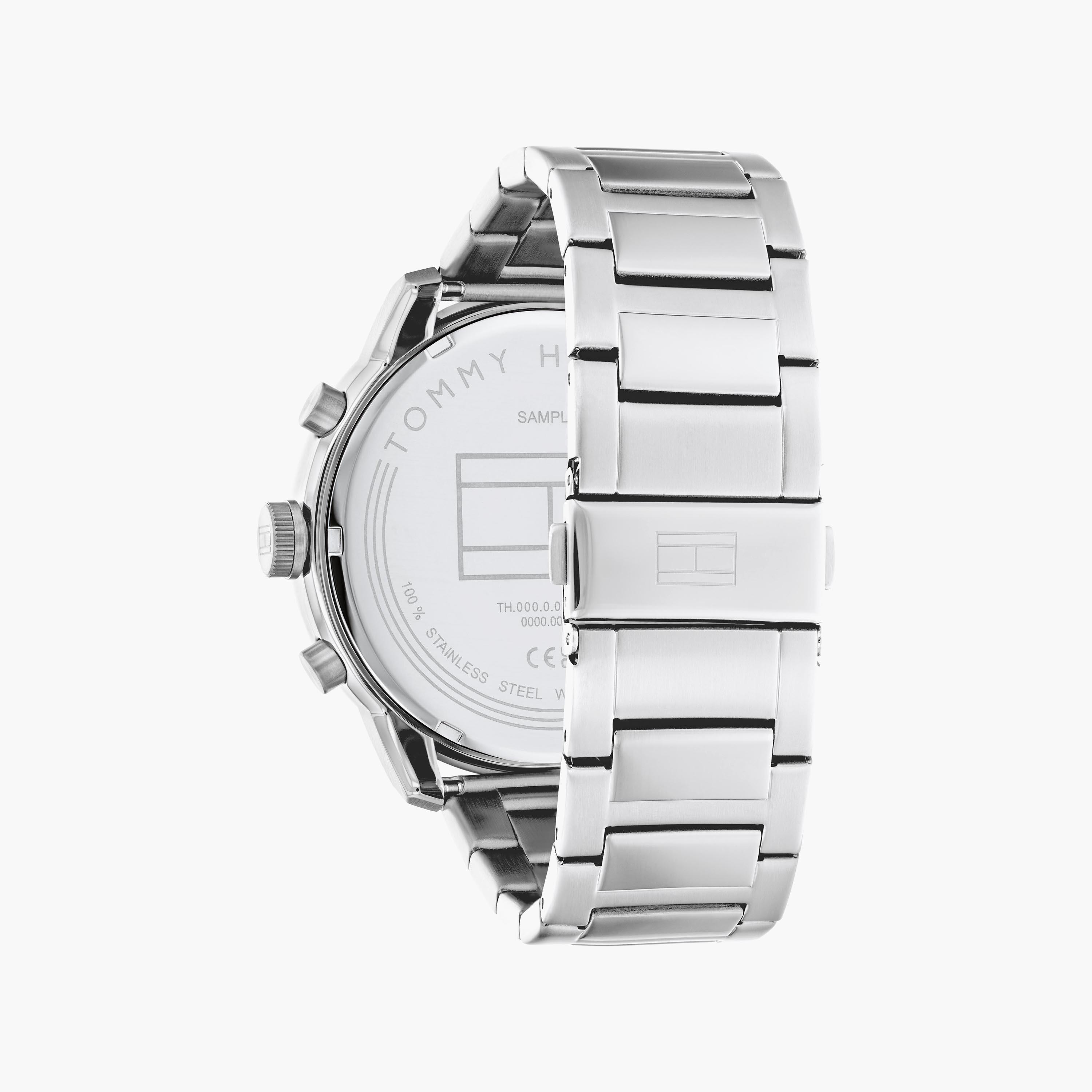 ساعة تومي هيلفيغر ذو كرونوغراف للرجال بسوار فضي مع ستانلس ستيل مع 50 مم | 1792077-men-watchesandjewellery-watches-image-3