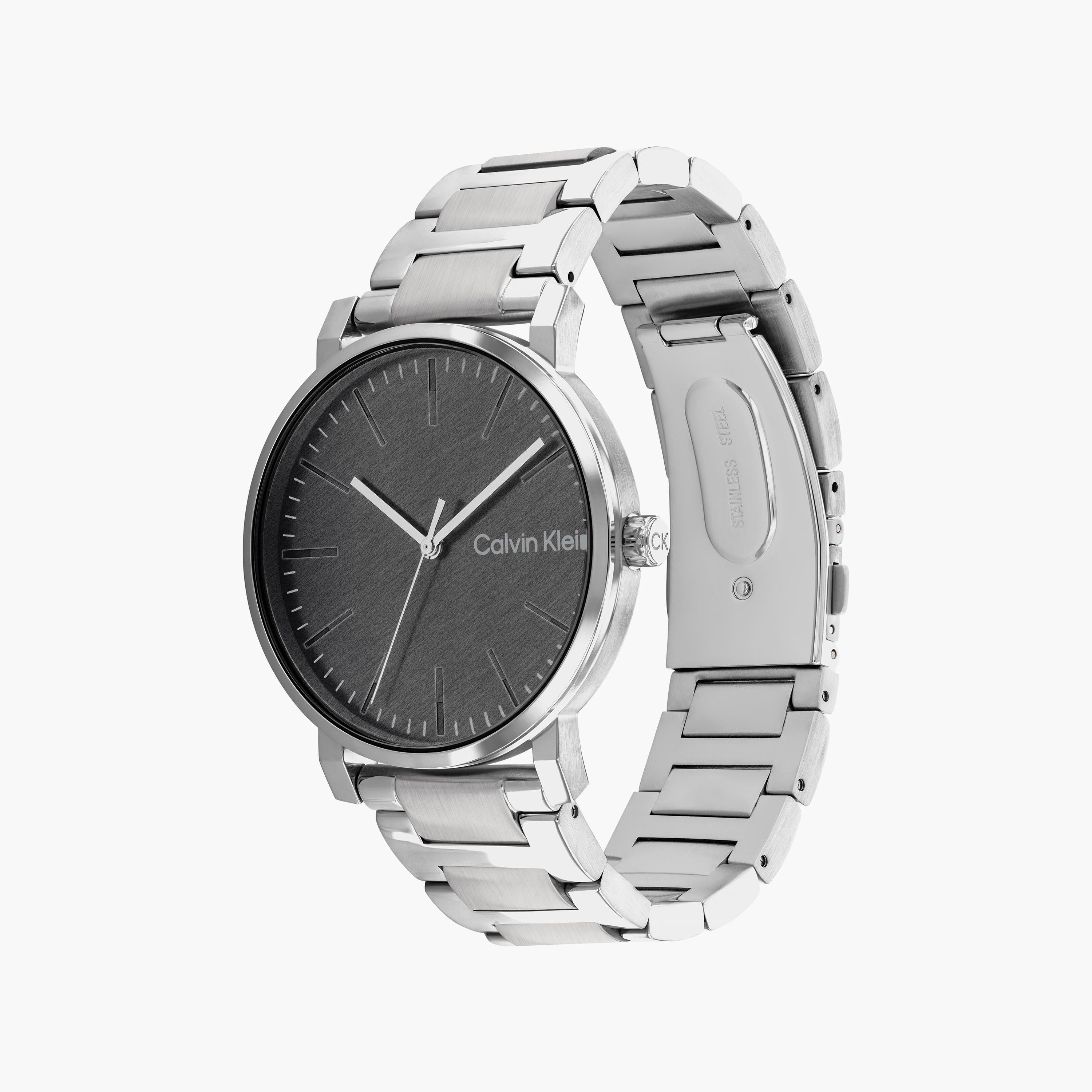 ساعة كالفن كلاين ذو انالوج بسوار فضي مع ستانلس ستيل للرجال | 25200256-men-watchesandjewellery-watches-image-2
