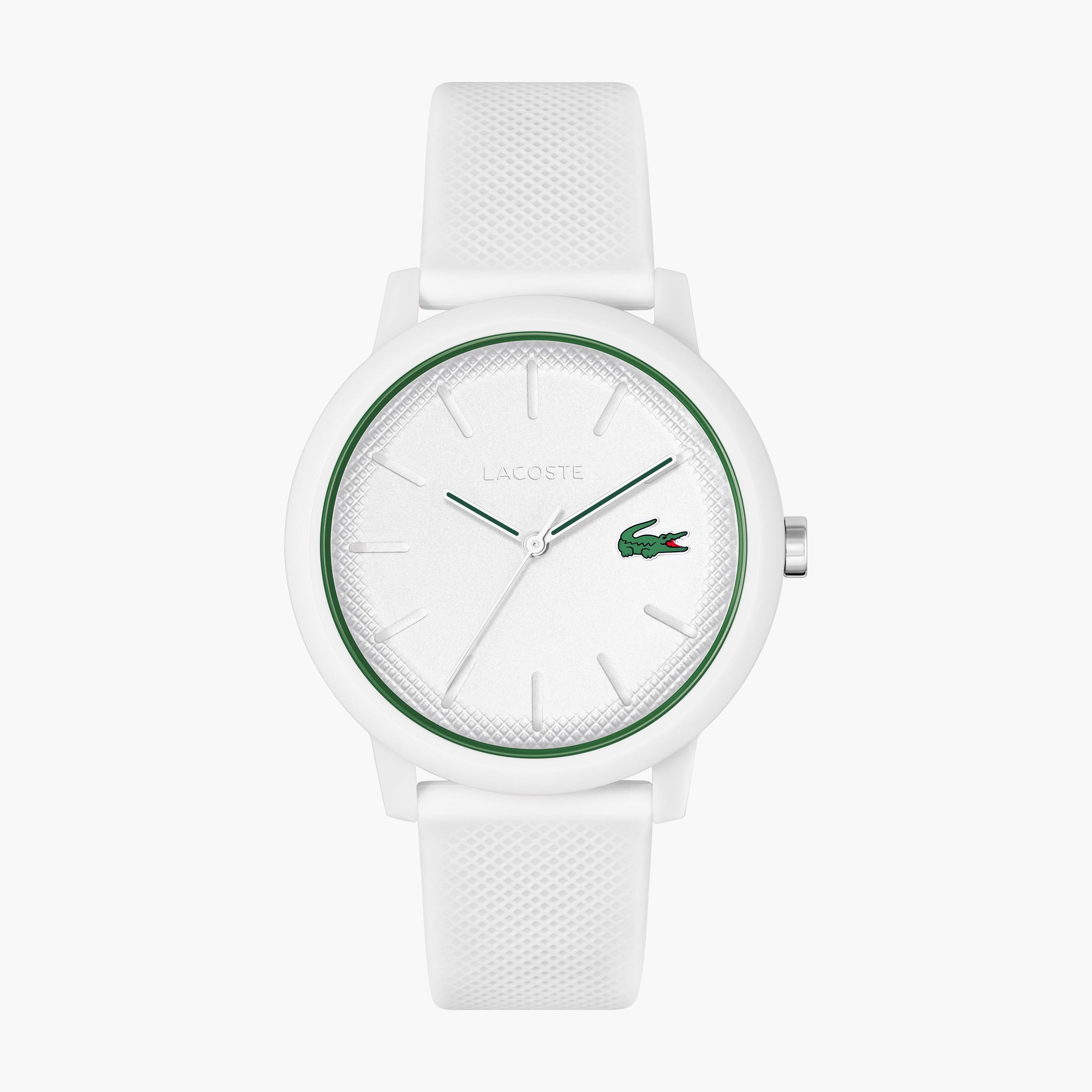 ساعة أنالوج مع 42 مم بسوار سيليكون بلون أبیض من لاكوست | 2011169-men-watchesandjewellery-watches-image-1