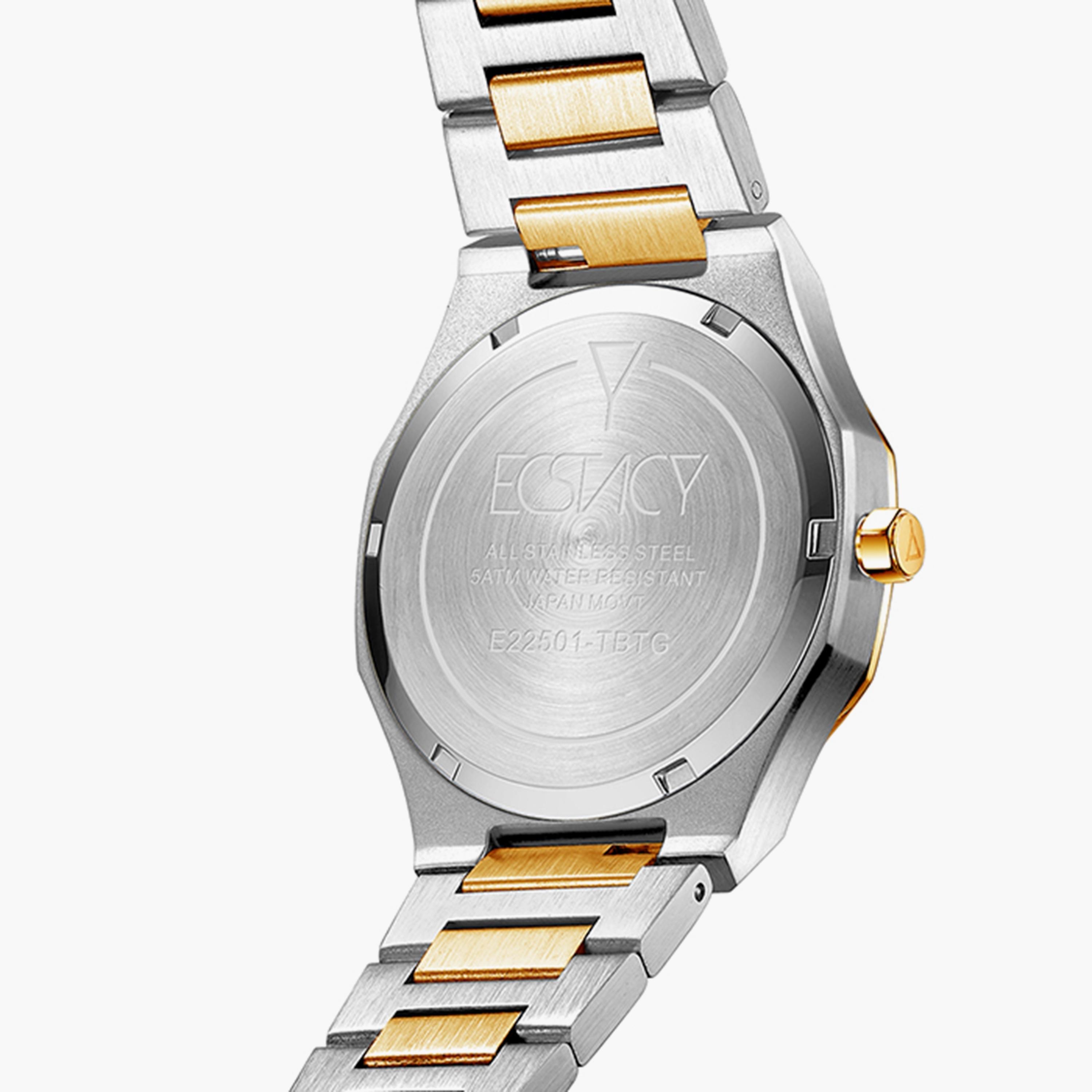 ساعة إكستاسي ذو انالوج للنساء بسوار فضي وذهبي مع ستانلس ستيل | E22501-TBTG-women-watchesandjewellery-watches-image-3