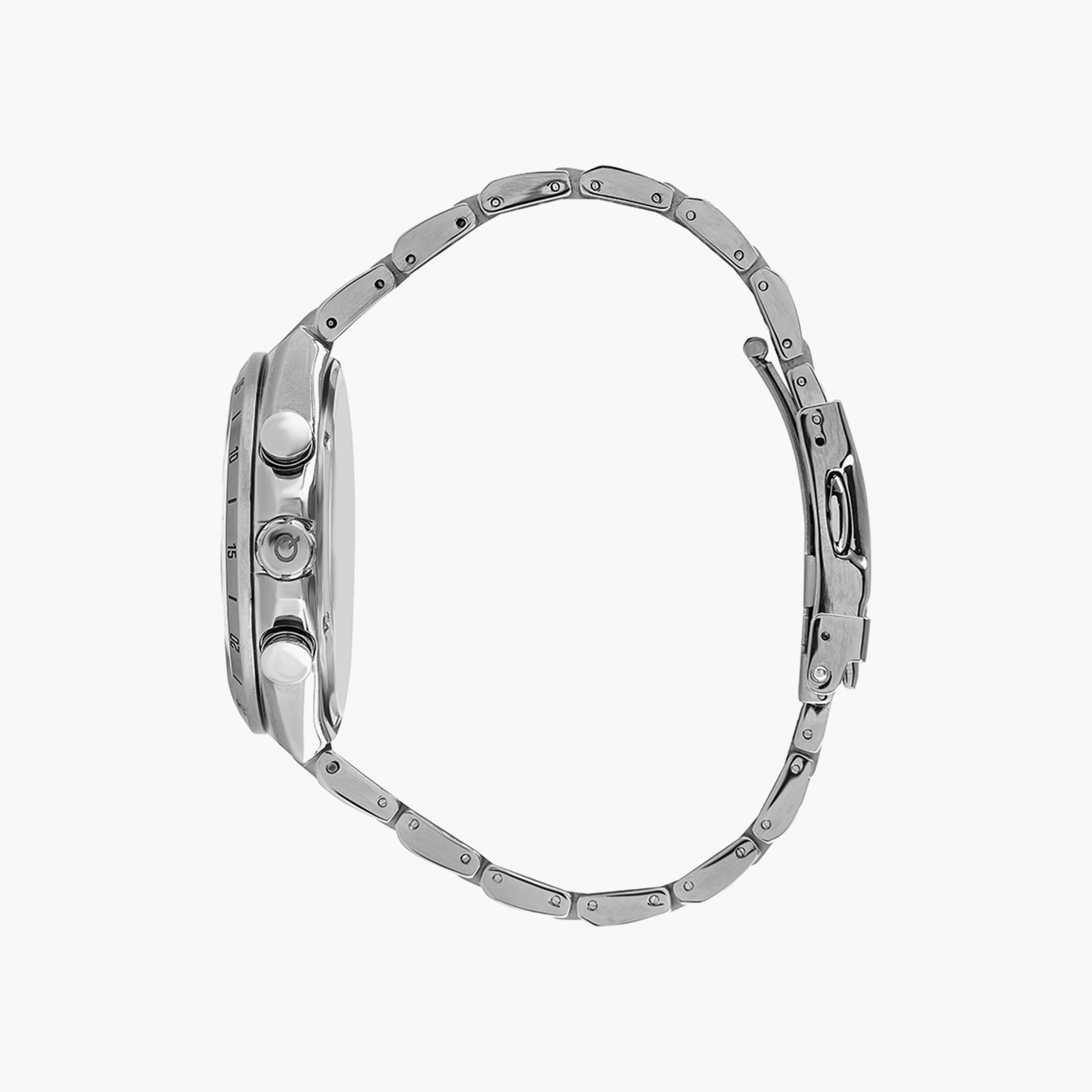 Quantum Men's Silver Chronograph Stainless Steel Metal Strap Watch | PWG936.050-men-watchesandjewellery-watches-image-2