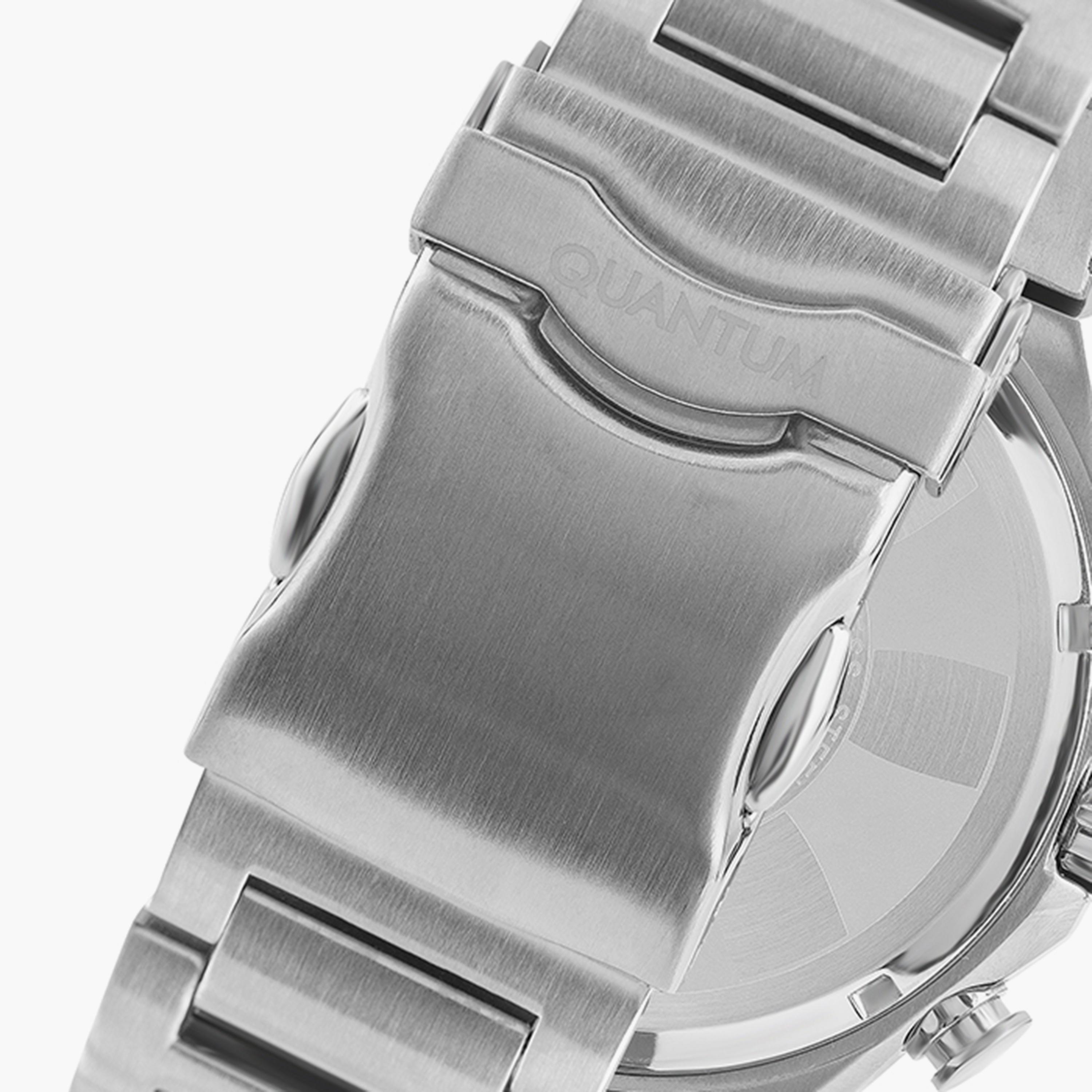 Quantum Men's Silver Chronograph Stainless Steel Metal Strap Watch | PWG936.050-men-watchesandjewellery-watches-image-3