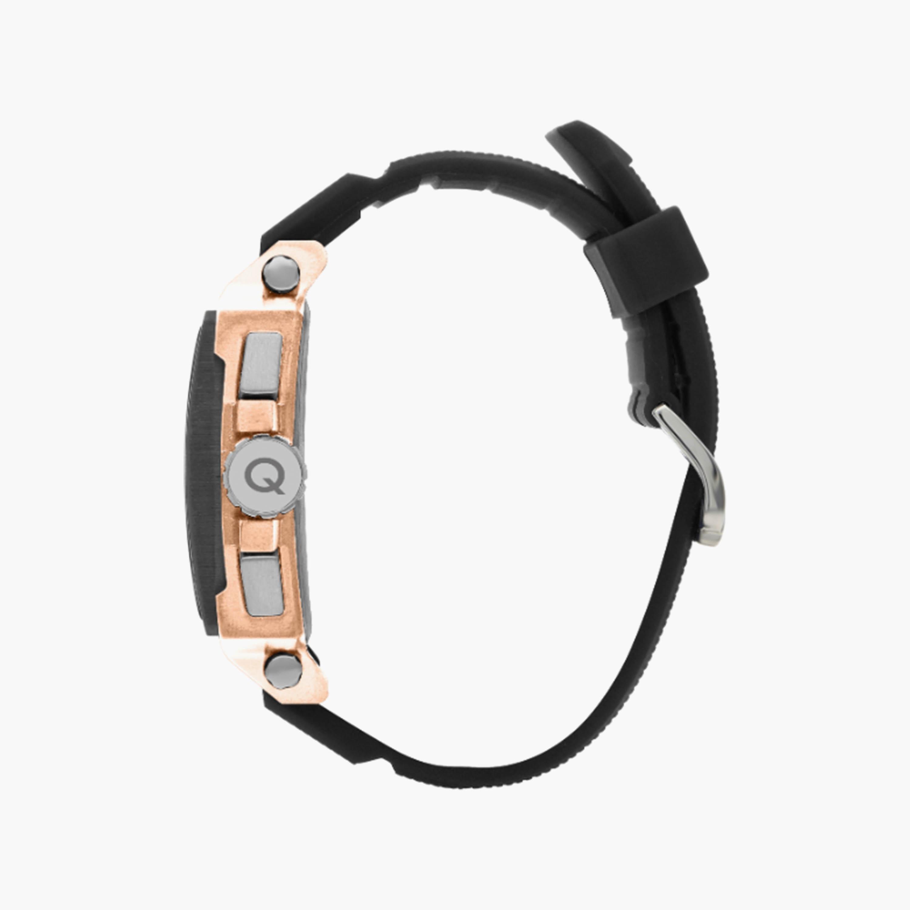 Quantum Men's Black Chronograph Silicone Strap Watch | HNG969.850-men-watchesandjewellery-watches-image-2