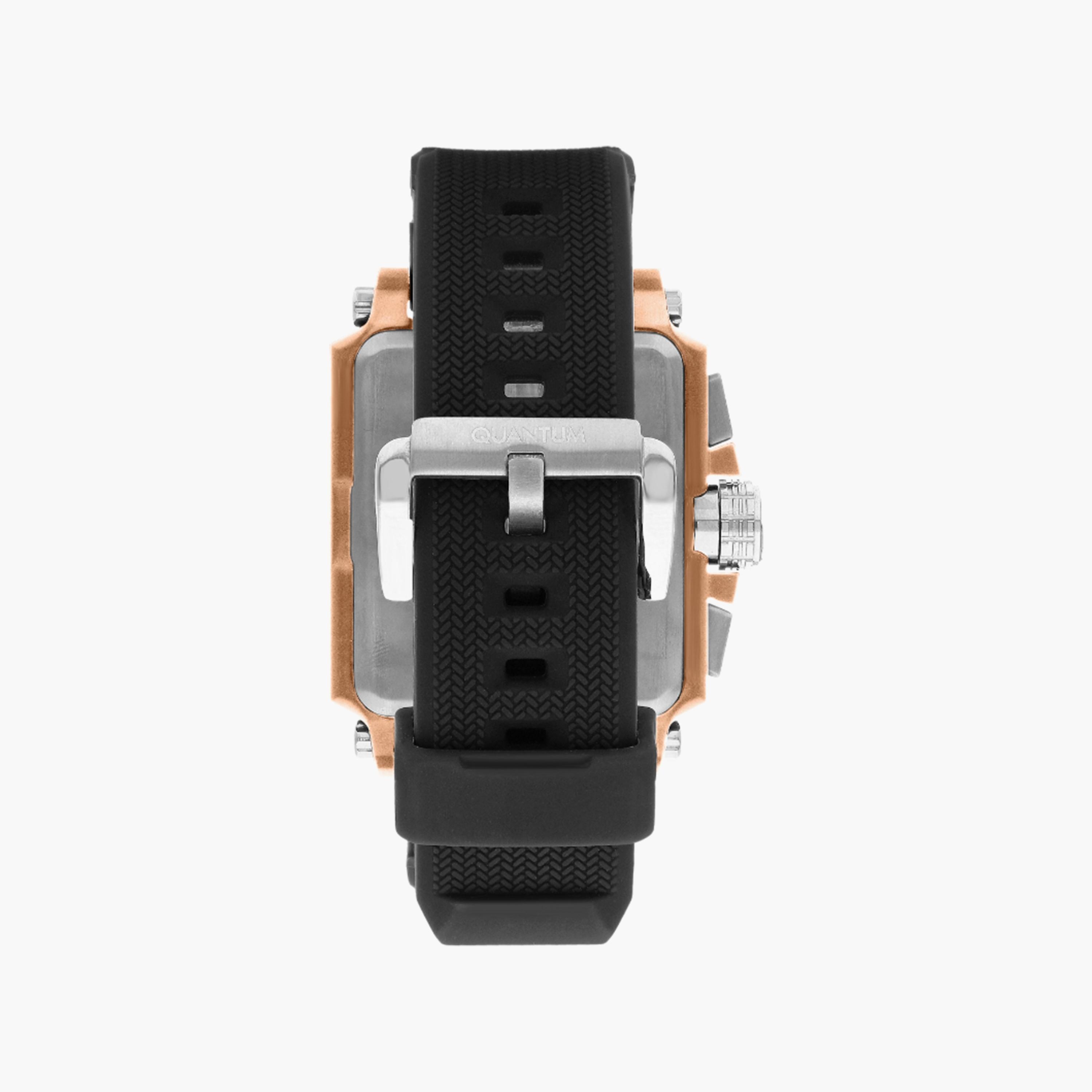 Quantum Men's Black Chronograph Silicone Strap Watch | HNG969.850-men-watchesandjewellery-watches-image-3