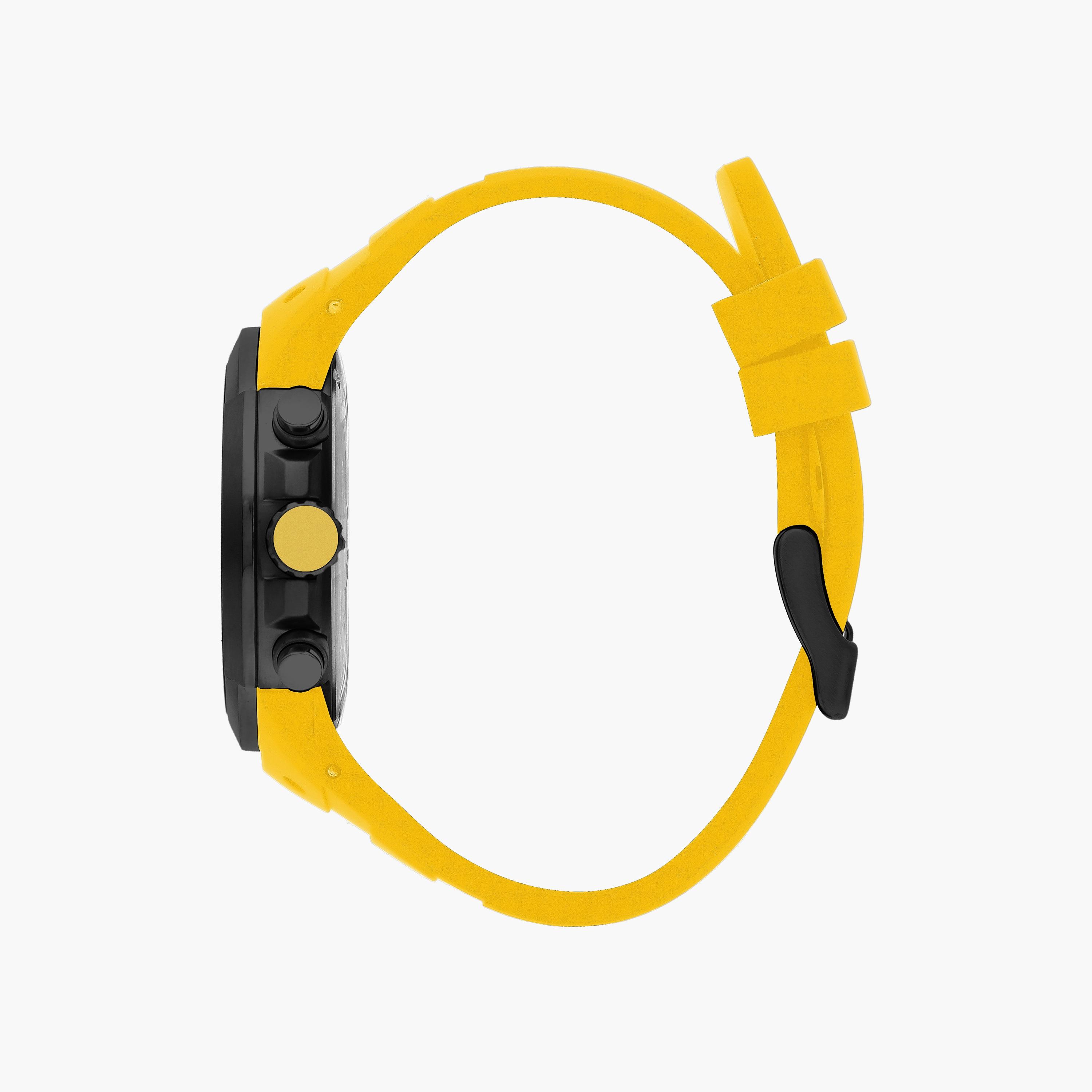 Quantum Men's Yellow Chronograph Silicone Strap Watch | PWG1004.654-men-watchesandjewellery-watches-image-2