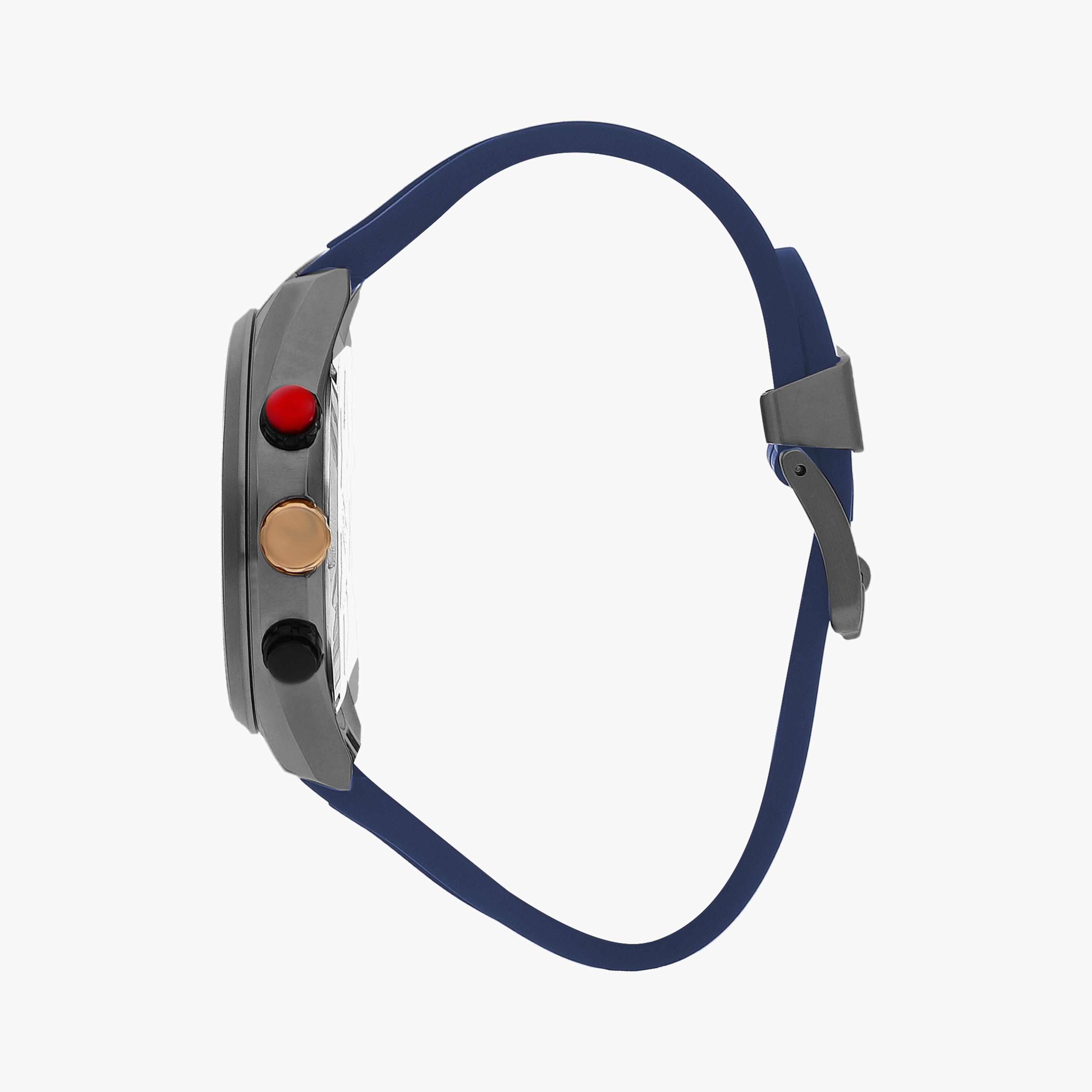 Quantum Men's Blue Chronograph Silicone Strap Watch | PWG988.699-men-watchesandjewellery-watches-image-2
