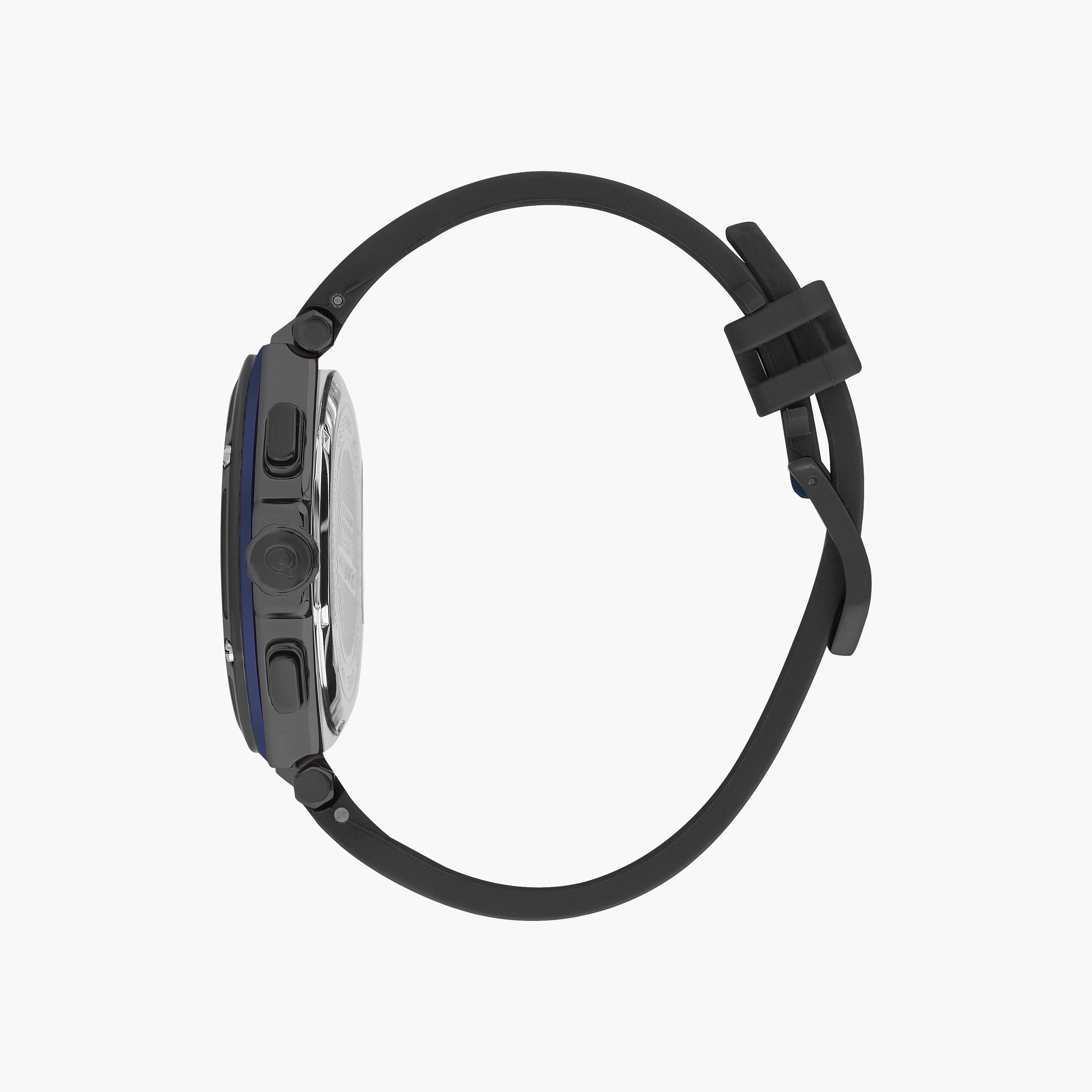 ساعة كرونوغراف بسوار سيليكون اسود من كوانتوم للرجال | HNG1010.051-men-watchesandjewellery-watches-image-2