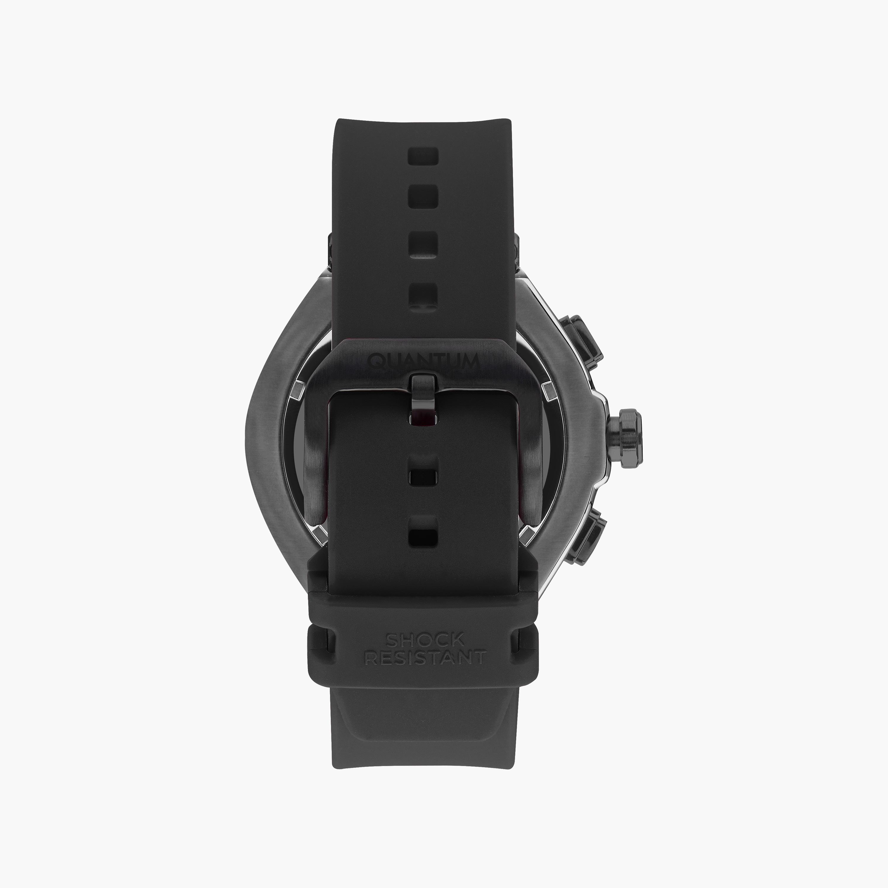ساعة كرونوغراف بسوار سيليكون اسود من كوانتوم للرجال | HNG1010.051-men-watchesandjewellery-watches-image-3