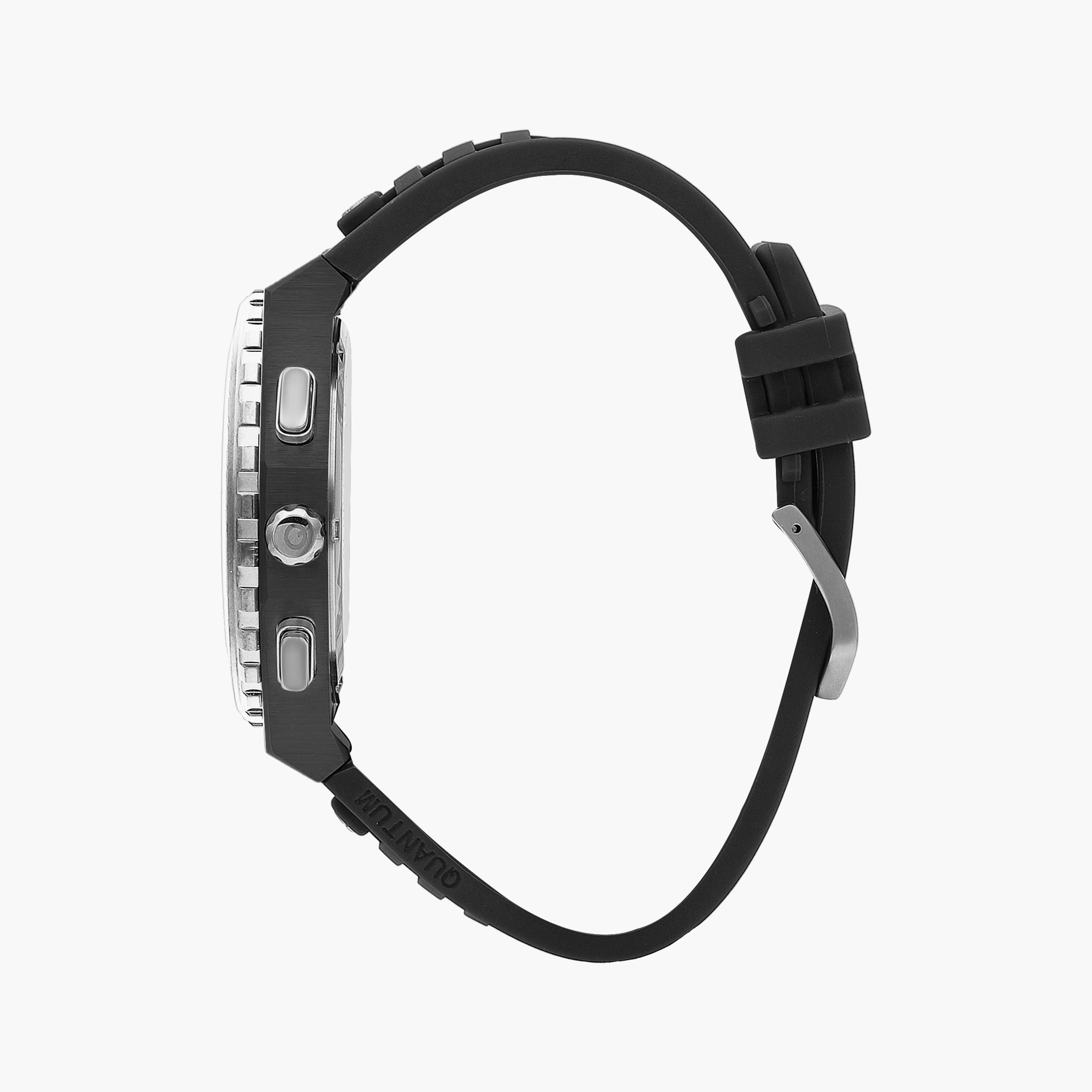 ساعة كرونوغراف بسوار سيليكون اسود من كوانتوم للرجال | HNG1012.651-men-watchesandjewellery-watches-image-2