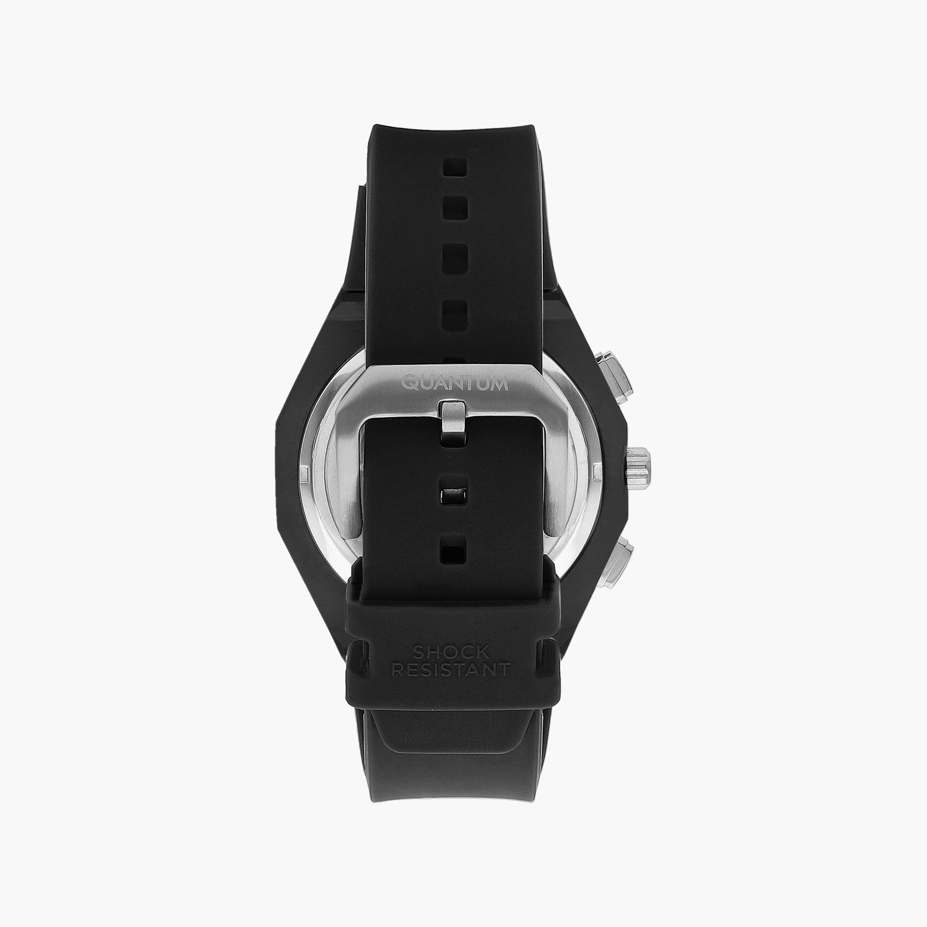ساعة كرونوغراف بسوار سيليكون اسود من كوانتوم للرجال | HNG1012.651-men-watchesandjewellery-watches-image-3