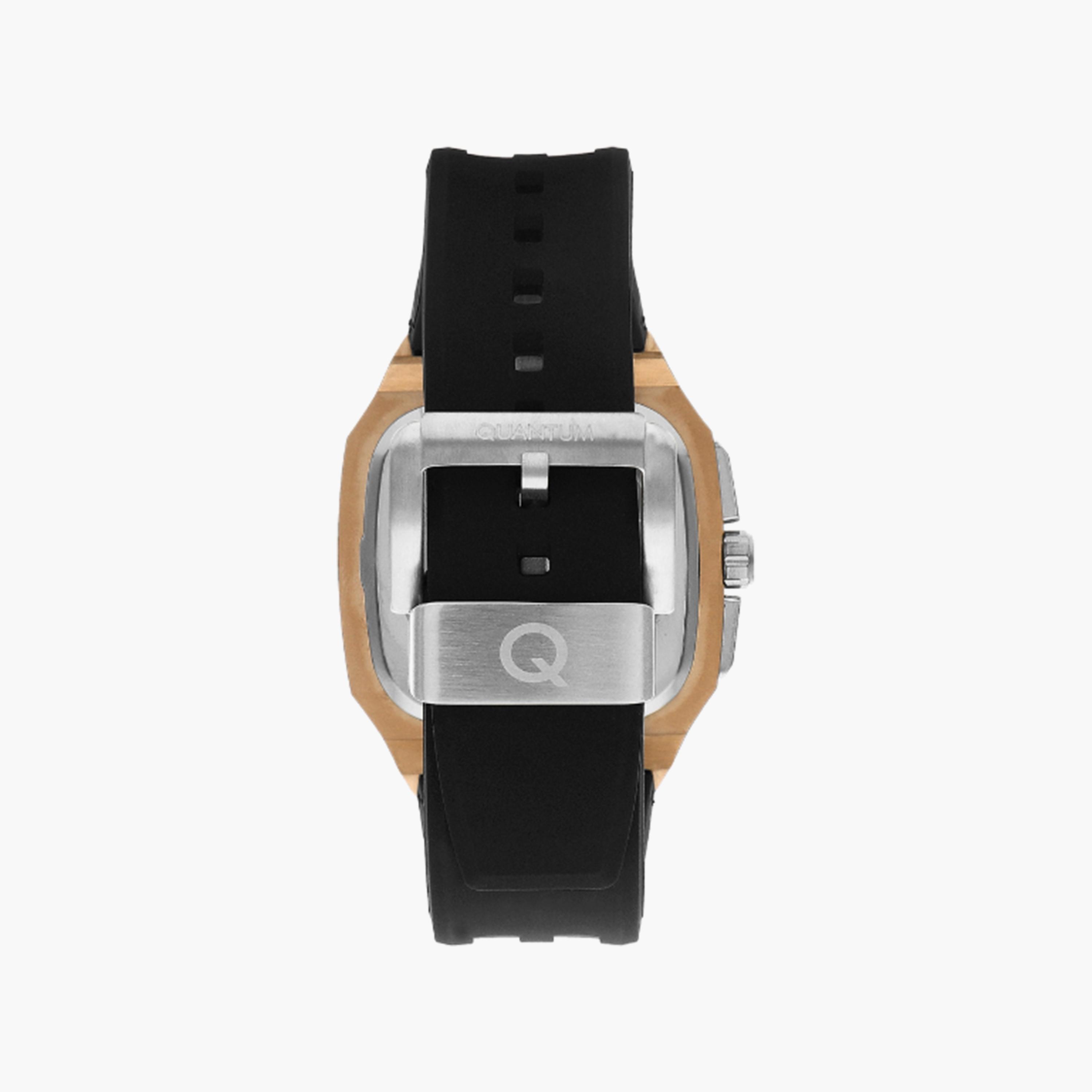 ساعة كرونوغراف بسوار سيليكون اسود من كوانتوم للرجال | HNG1033.451-men-watchesandjewellery-watches-image-3
