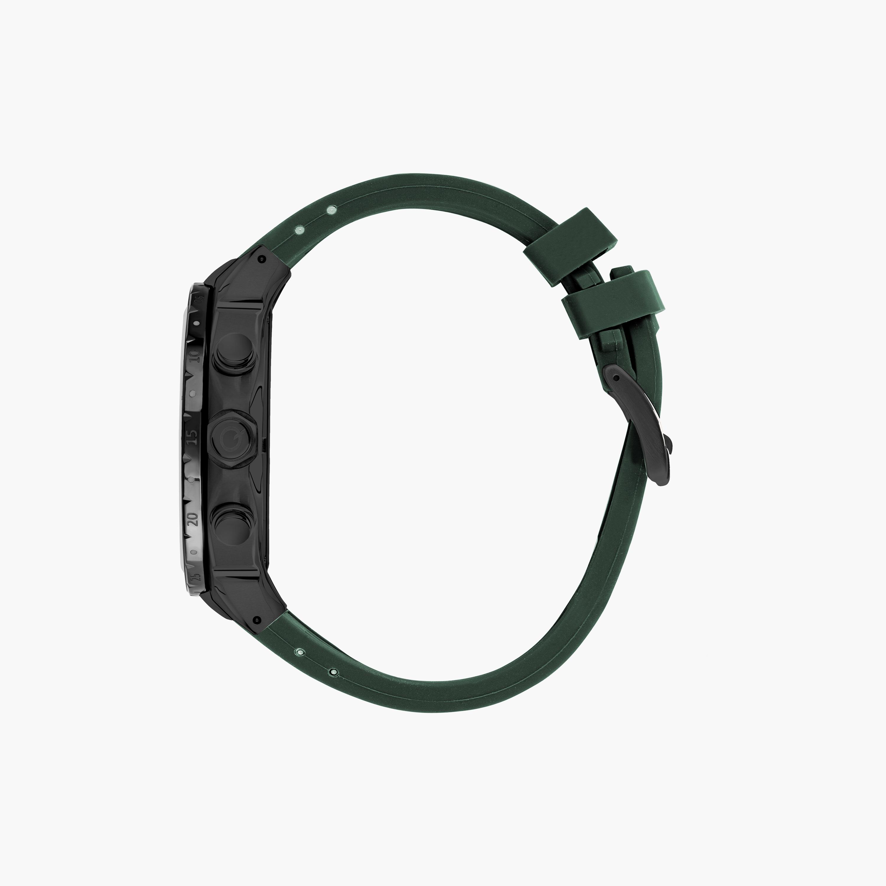 Quantum Men's Green Chronograph Silicone Strap Watch | HNG814.675-men-watchesandjewellery-watches-image-2