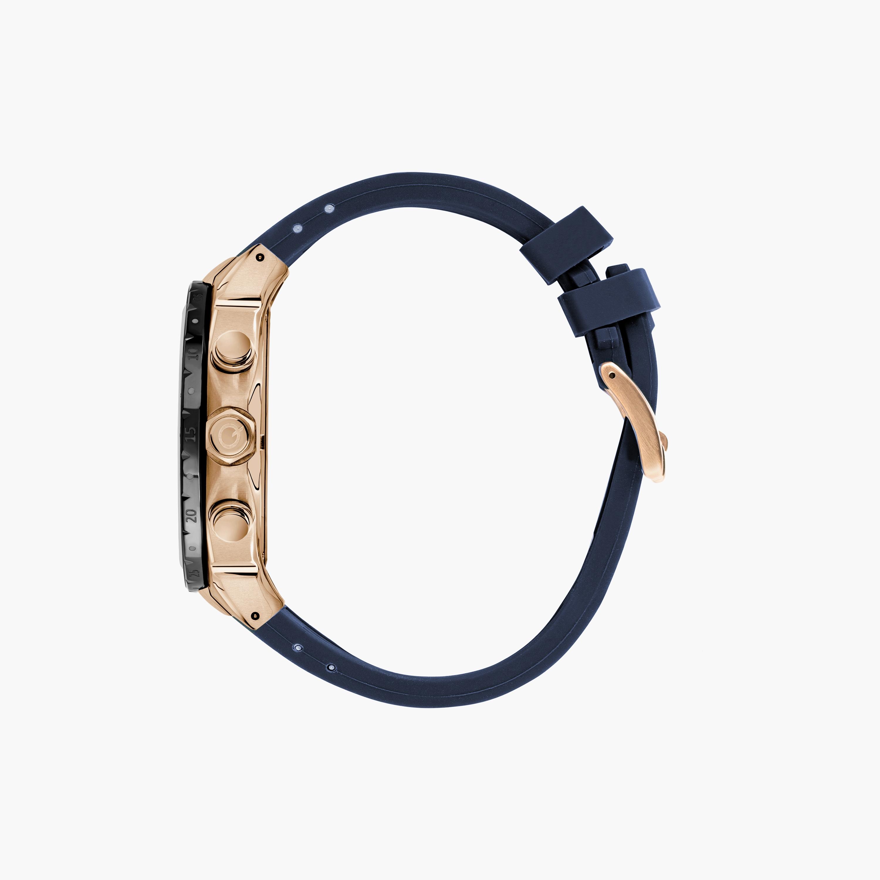 Quantum Men's Blue Chronograph Silicone Strap Watch | HNG814.899-men-watchesandjewellery-watches-image-2