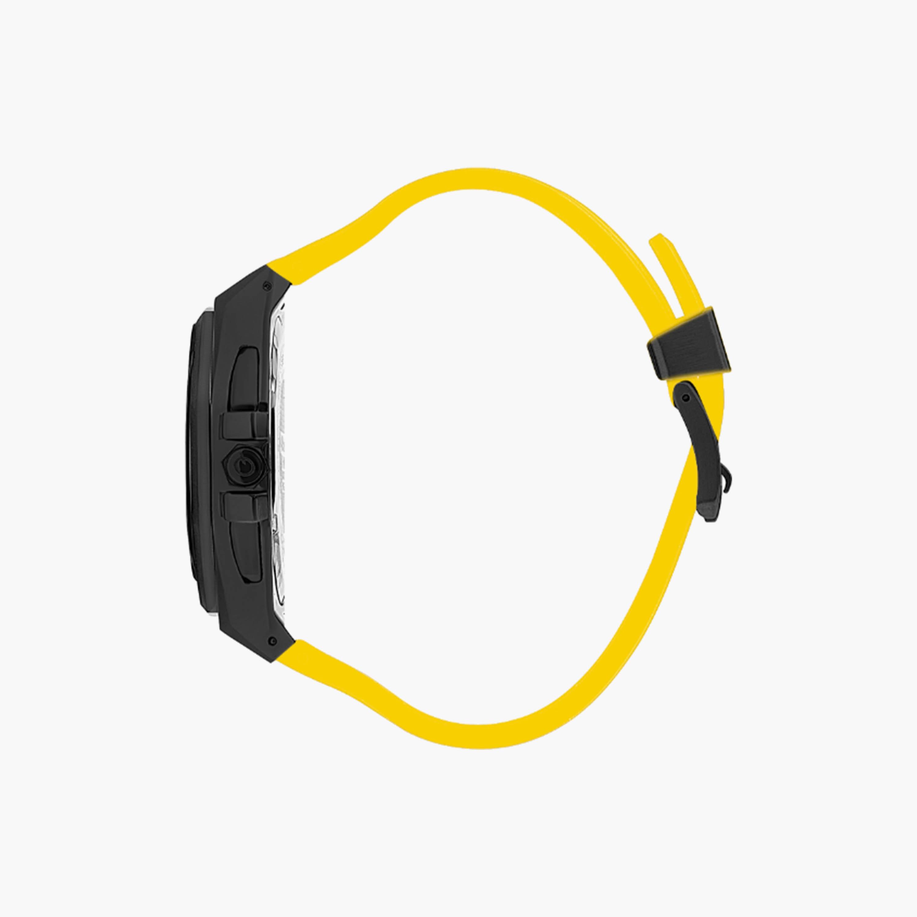Quantum Men's Yellow Chronograph Silicone Strap Watch | HNG949.654 | 45 MM-men-watchesandjewellery-watches-image-2
