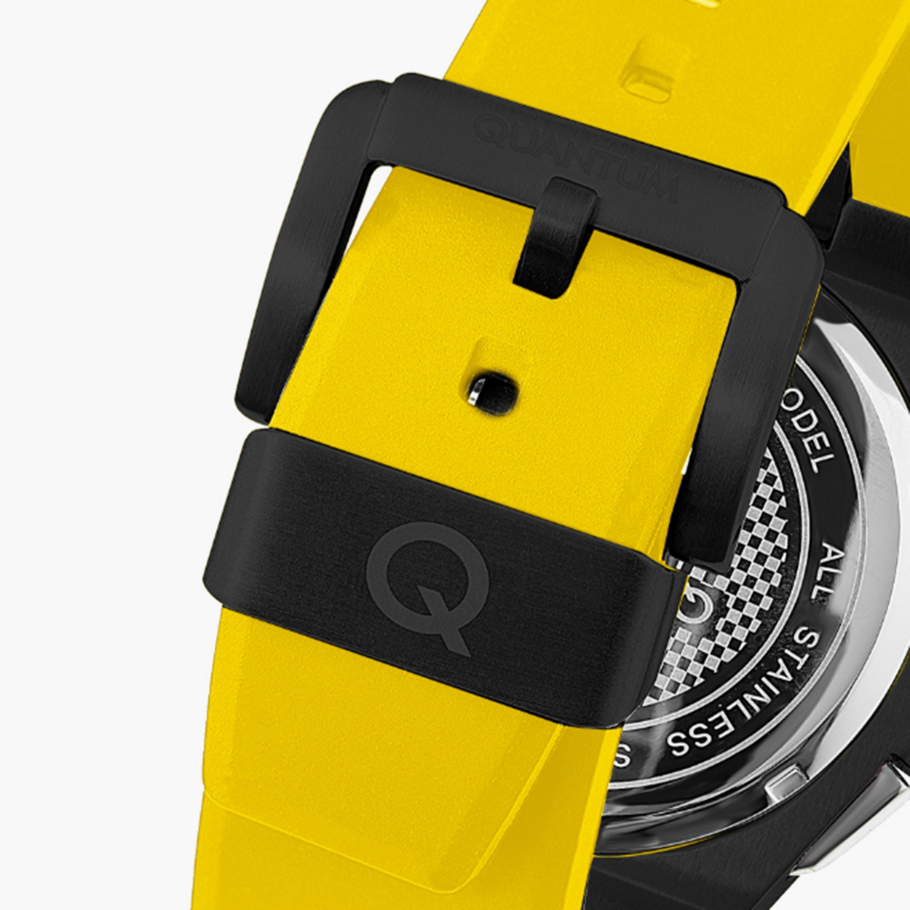Quantum Men's Yellow Chronograph Silicone Strap Watch | HNG949.654 | 45 MM-men-watchesandjewellery-watches-image-3