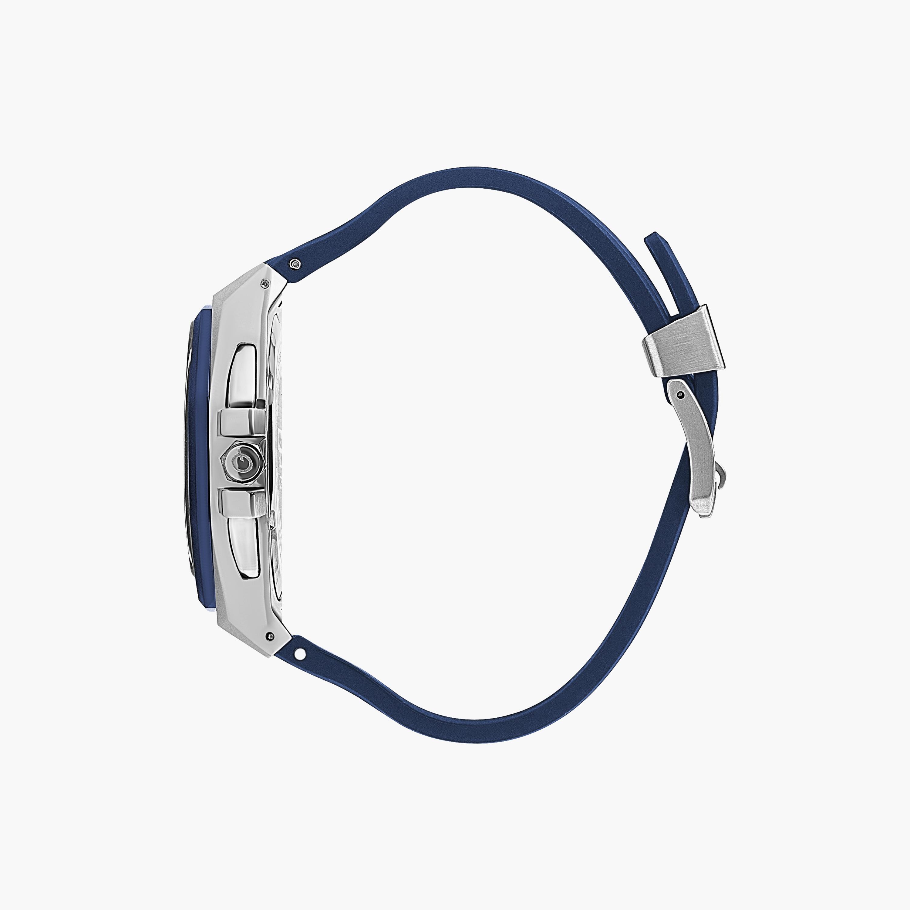 Quantum Men's Navy Chronograph Silicone Strap Watch | HNG949.999-men-watchesandjewellery-watches-image-2