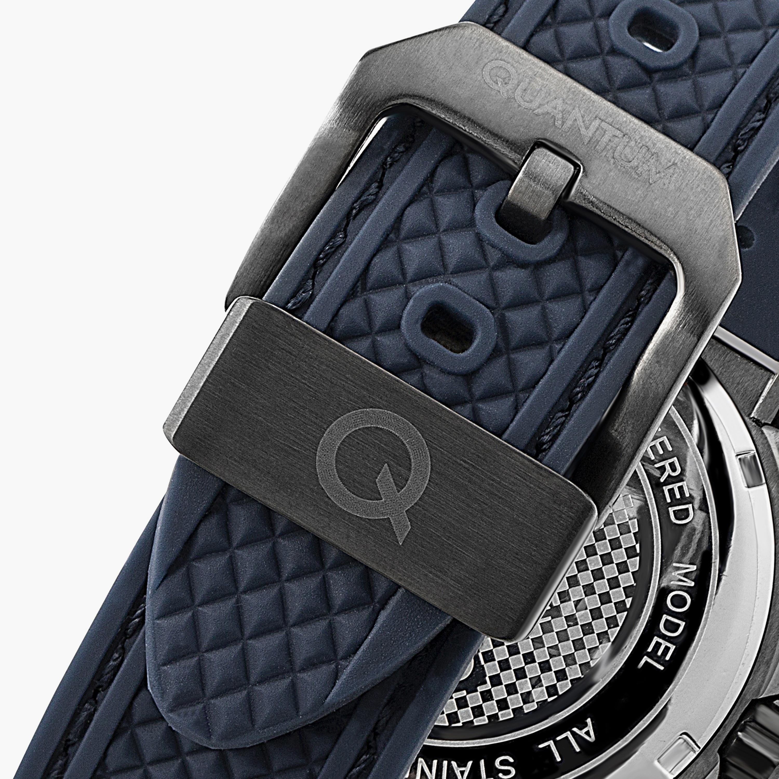 Quantum Men's Navy Chronograph Silicone Strap Watch | HNG956.899-men-watchesandjewellery-watches-image-3