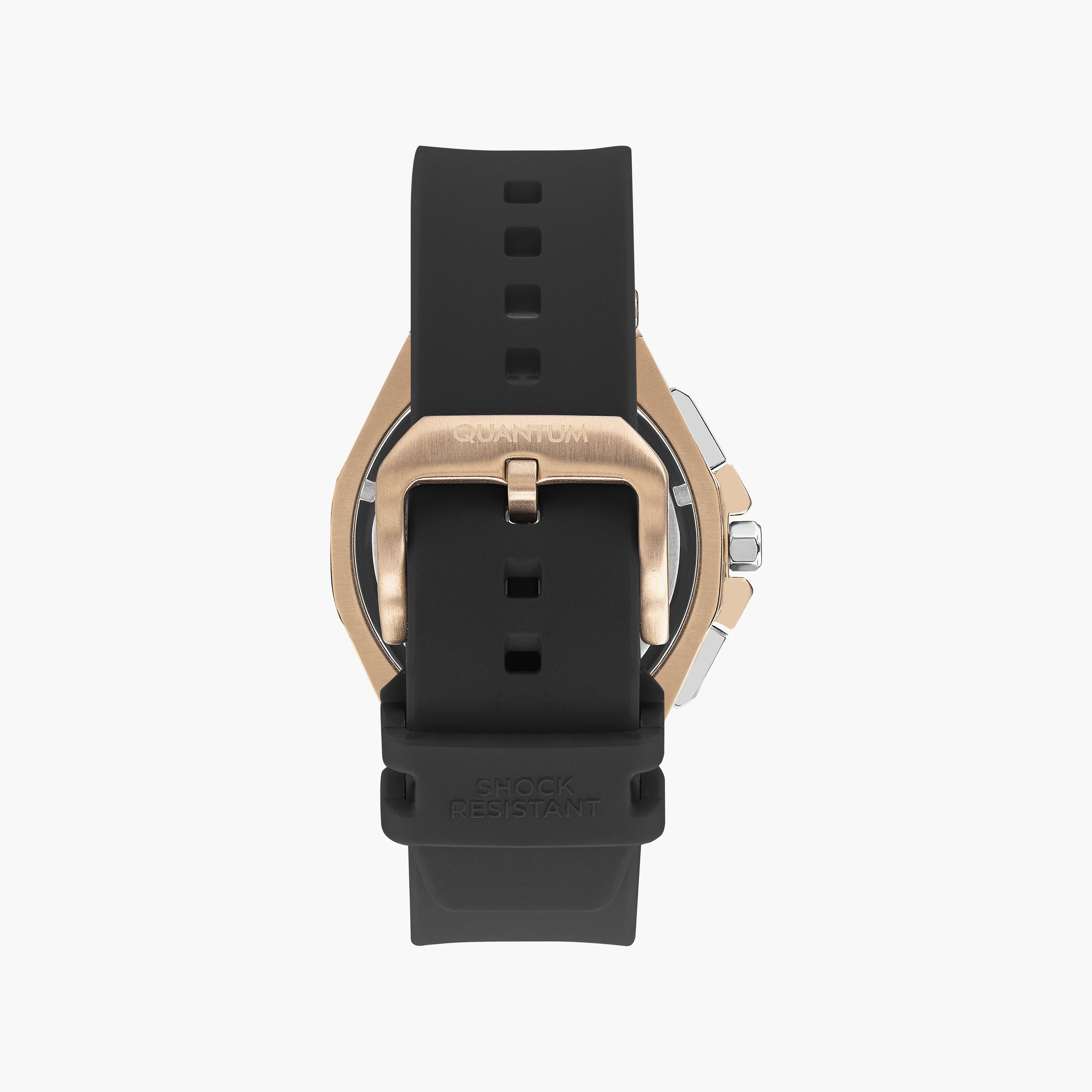 Quantum Men's Black Chronograph Silicone Strap Watch | PWG1005.451-men-watchesandjewellery-watches-image-3