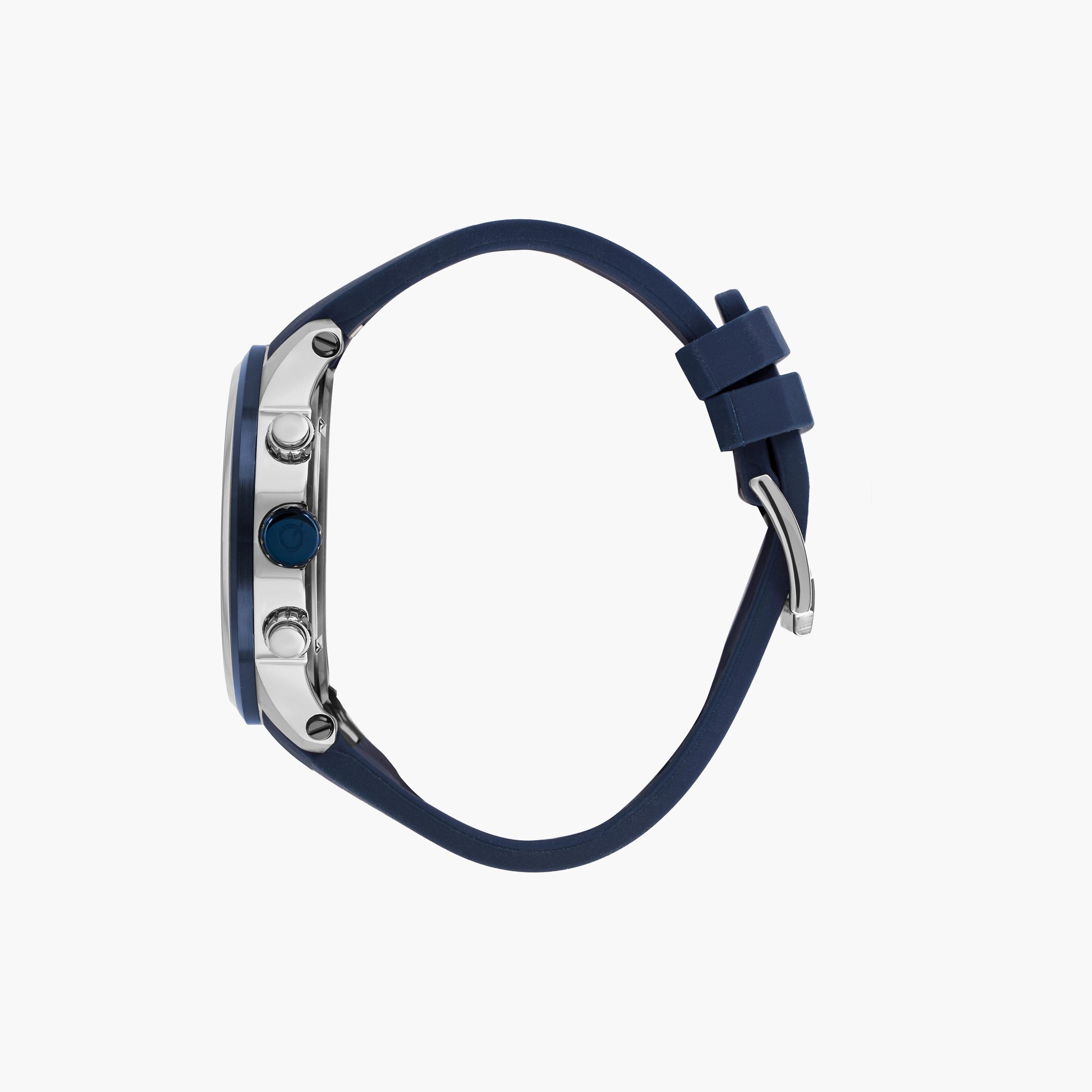 Quantum Men's Blue Chronograph Silicone Strap Watch | PWG560.399 | 47 MM-men-watchesandjewellery-watches-image-2