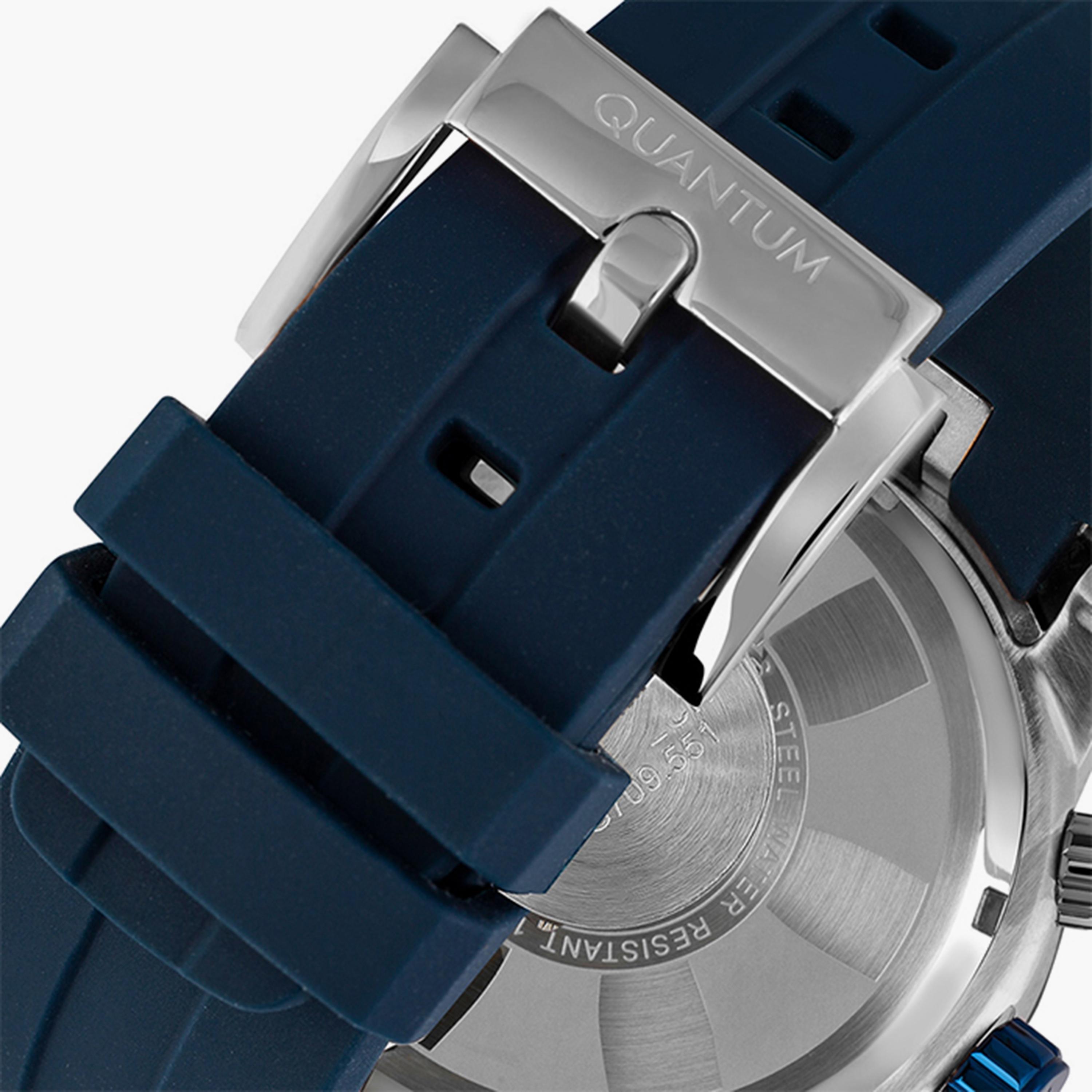Quantum Men's Blue Chronograph Silicone Strap Watch | PWG560.399 | 47 MM-men-watchesandjewellery-watches-image-3