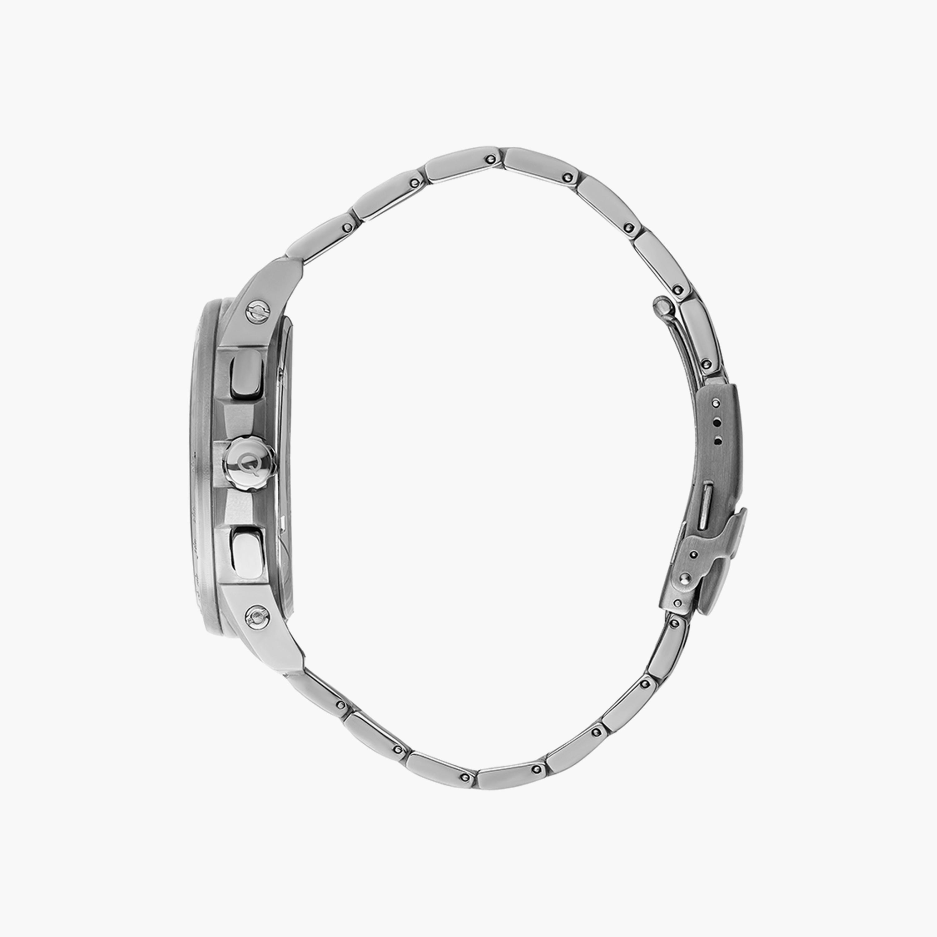ساعة كرونوغراف فضية بسوار ستانلس ستيل من كوانتوم للرجال | TTG859.090-men-watchesandjewellery-watches-image-2