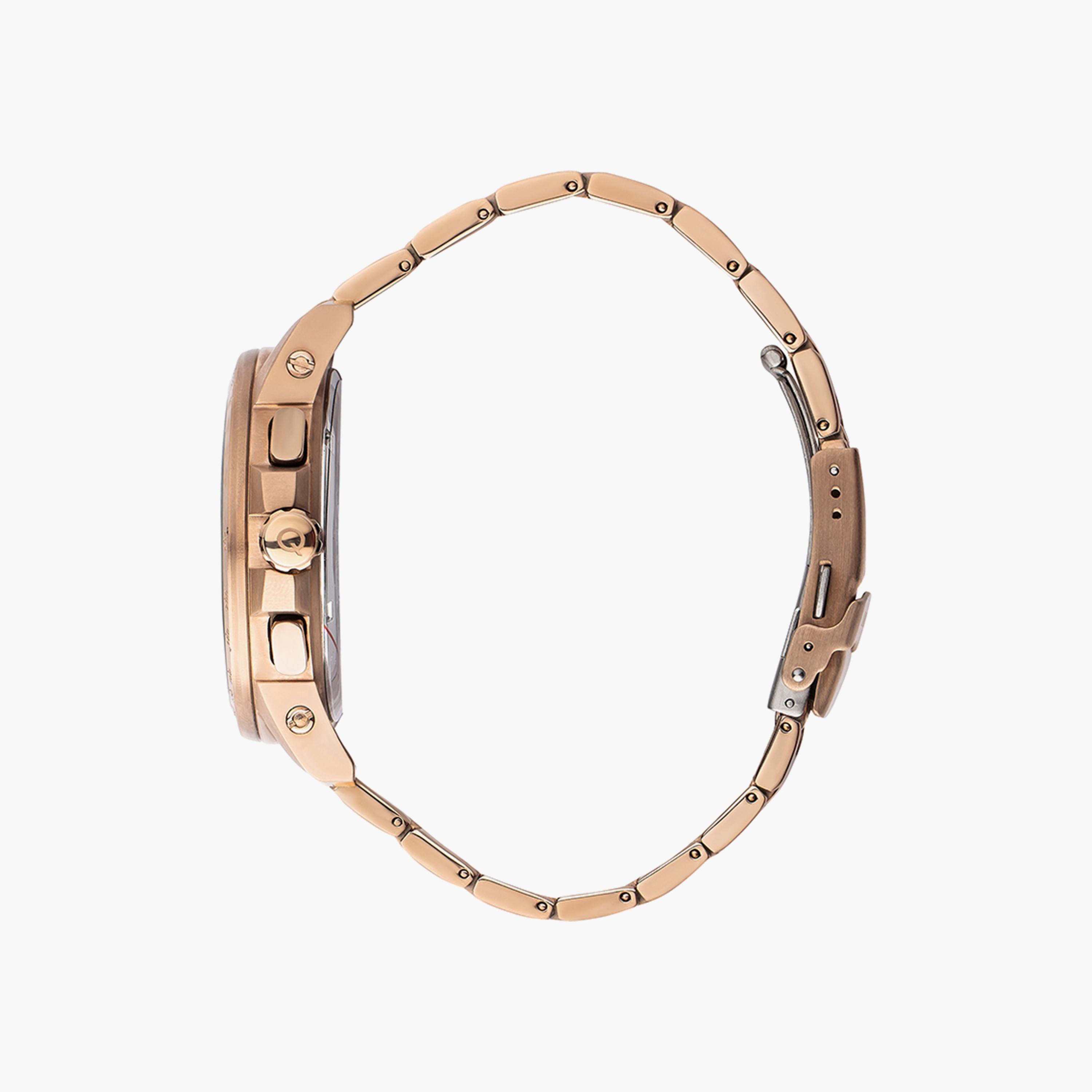 ساعة كرونوغراف ذهبية وردية بسوار ستانلس ستيل من كوانتوم للرجال | TTG859.460-men-watchesandjewellery-watches-image-2