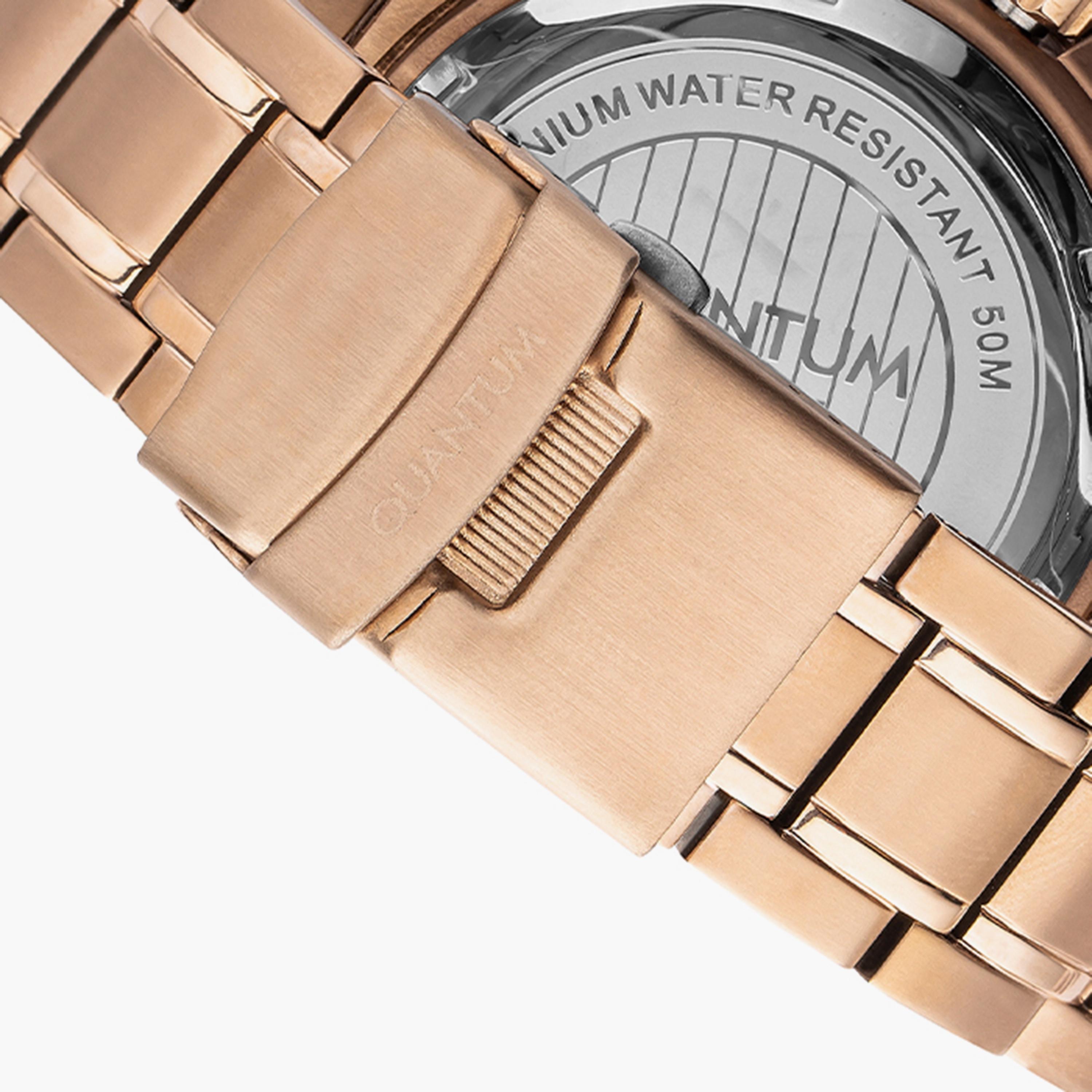 ساعة كرونوغراف ذهبية وردية بسوار ستانلس ستيل من كوانتوم للرجال | TTG859.460-men-watchesandjewellery-watches-image-3