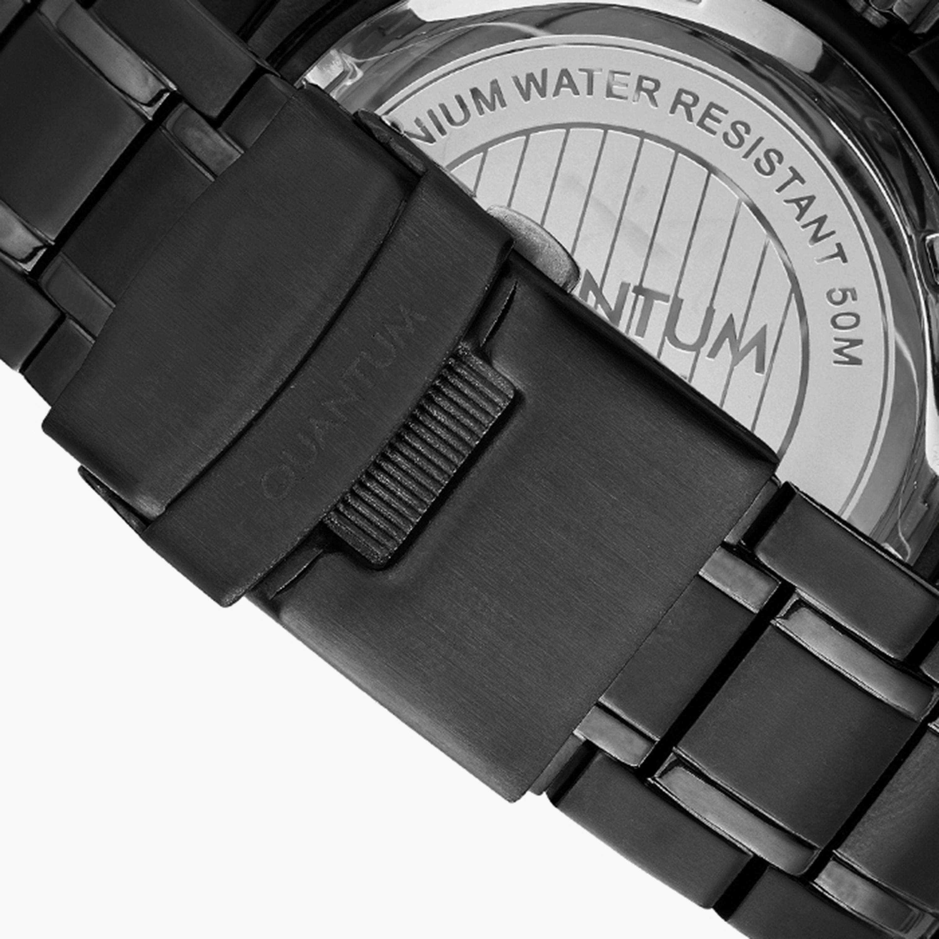 ساعة كرونوغراف سوداء بسوار ستانلس ستيل للرجال من كوانتوم | TTG859.650-men-watchesandjewellery-watches-image-3