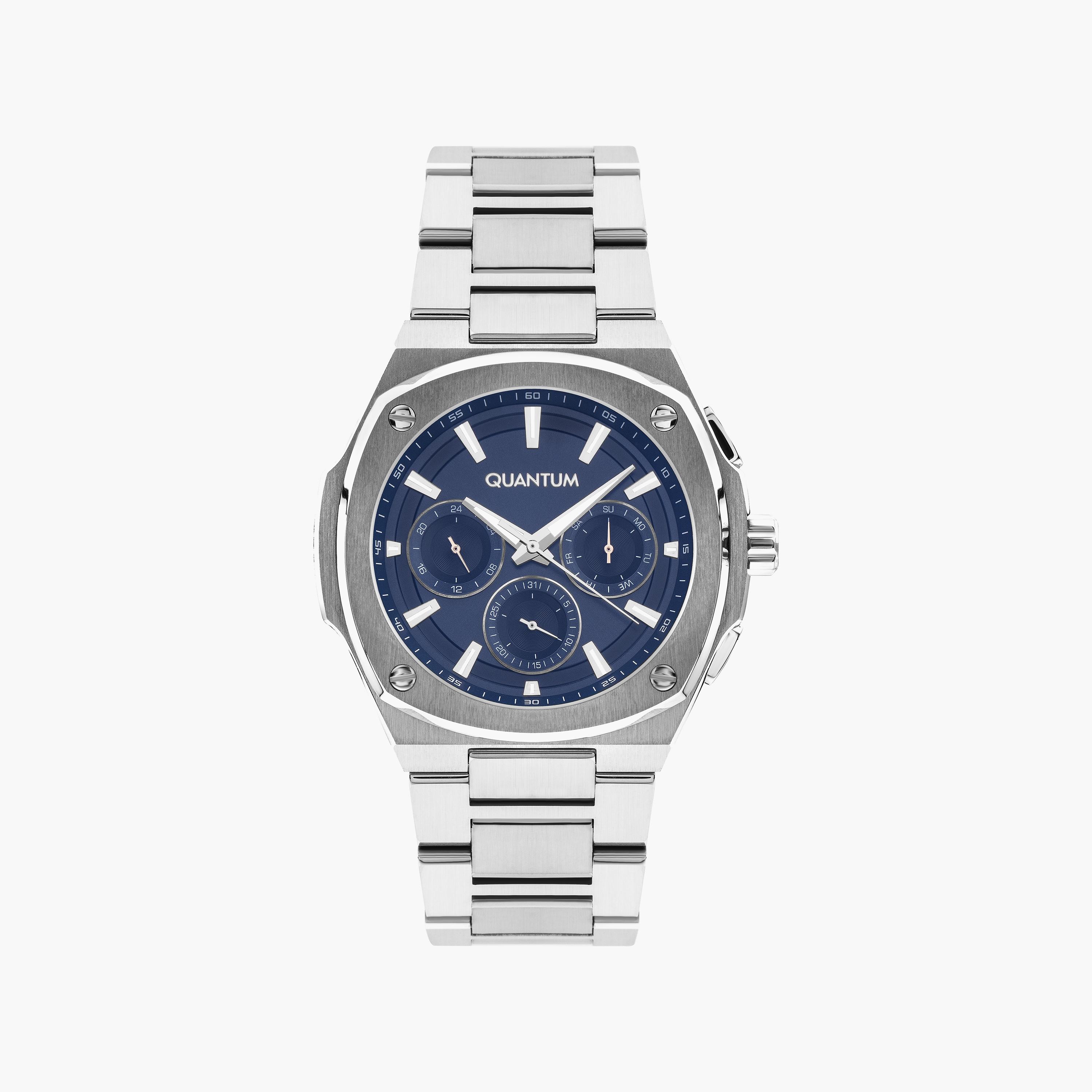Quantum Men's Silver Analog Stainless Steel Strap Watch | ADG1032.390-men-watchesandjewellery-watches-image-1
