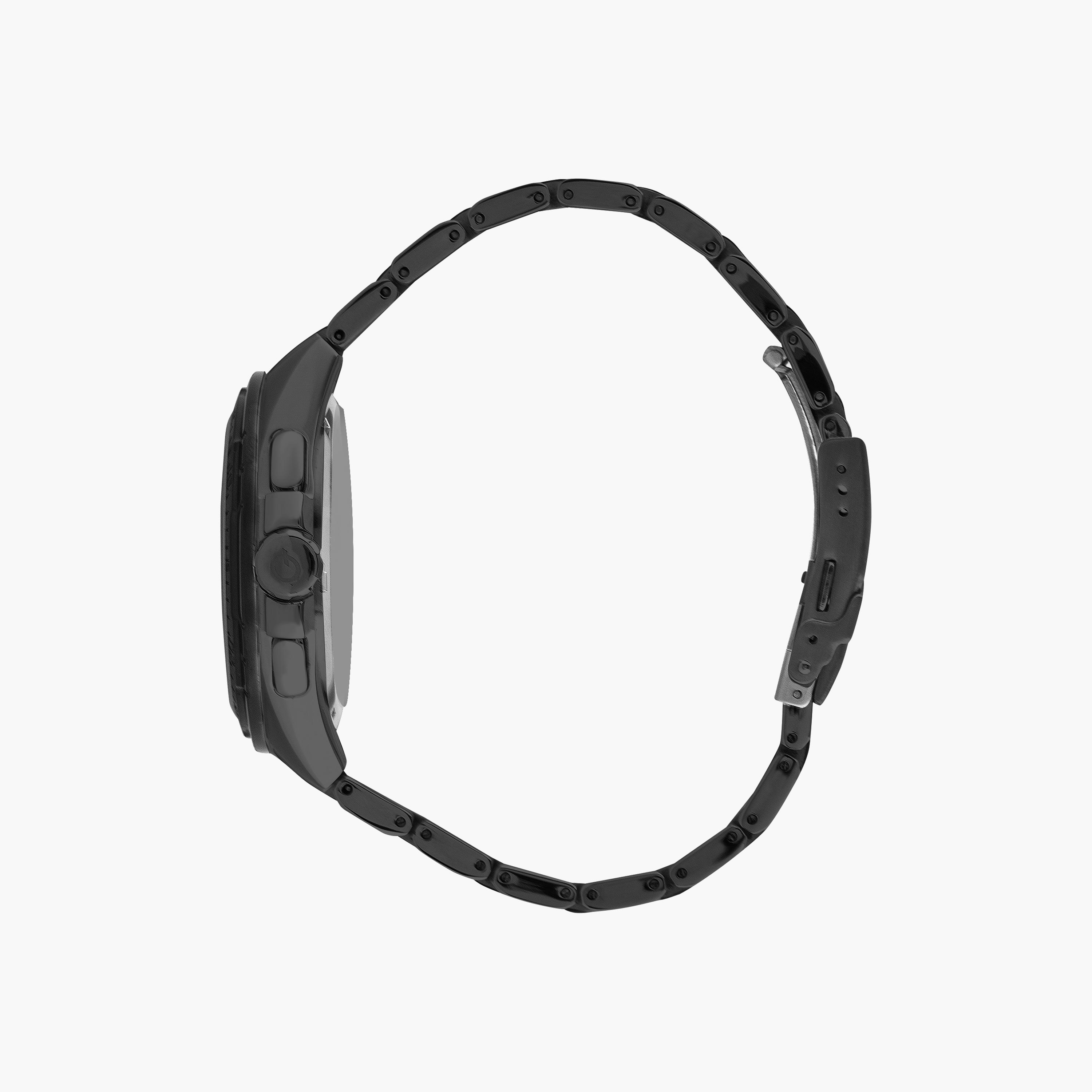 Quantum Men's Black Analog Stainless Steel Metal Strap Watch | HNG889.650-men-watchesandjewellery-watches-image-2