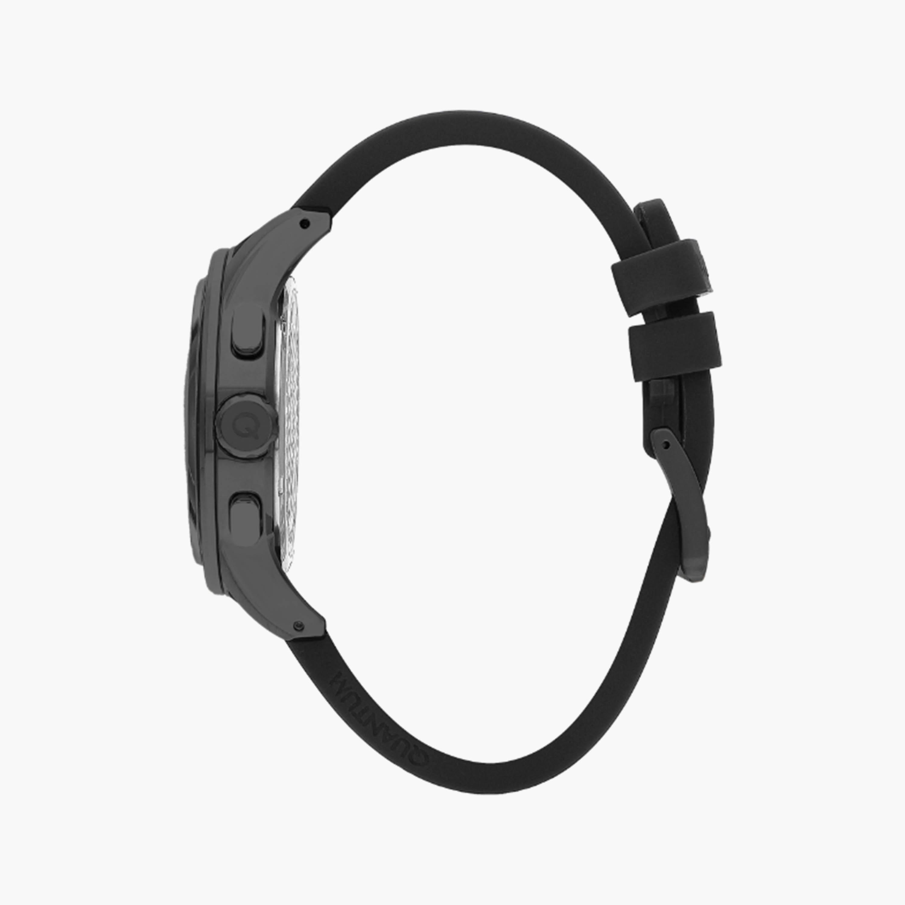 Quantum Men's Black Chronograph Silicone Strap Watch | ADG991.051-men-watchesandjewellery-watches-image-2