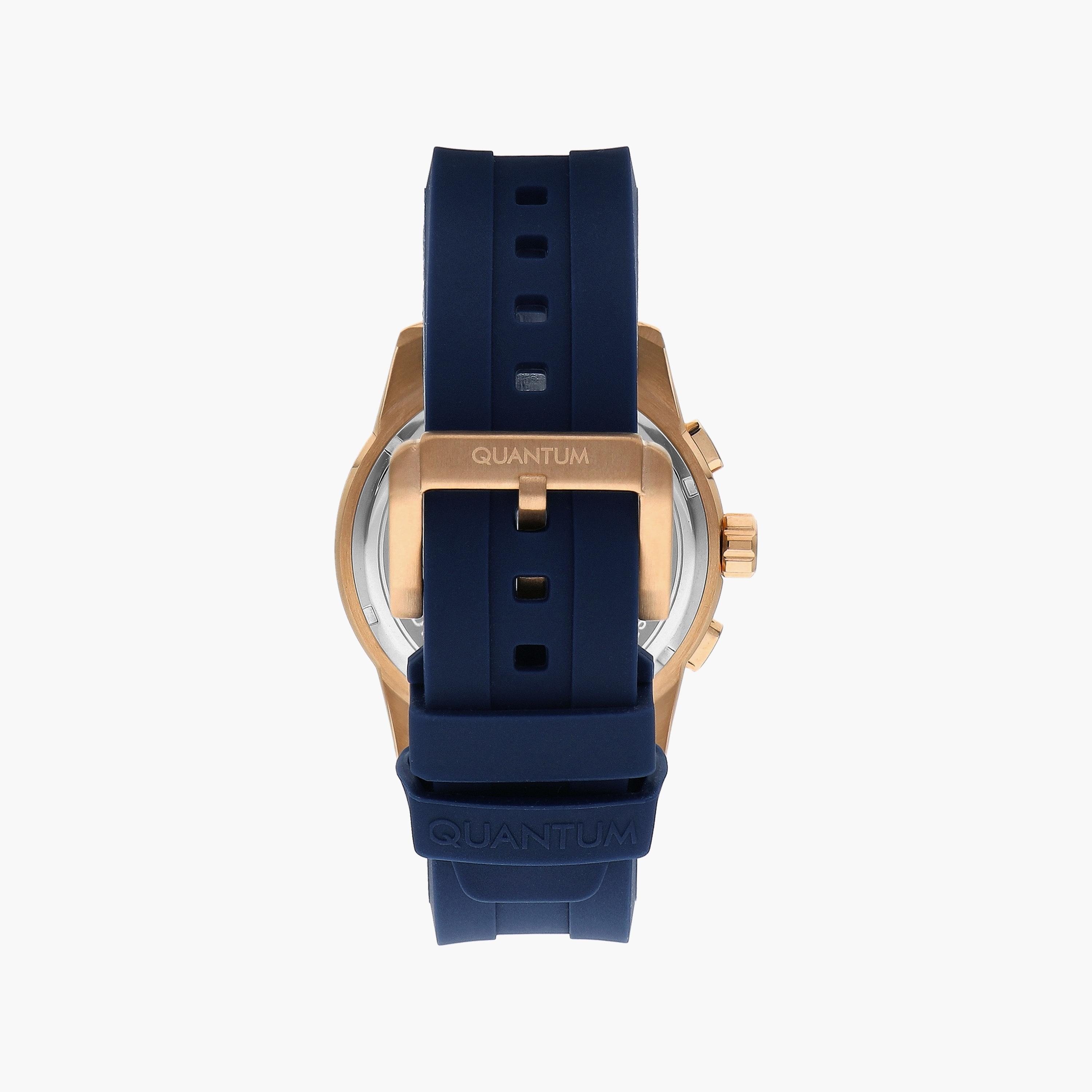Quantum Men's Navy Chronograph Silicone Strap Watch | ADG991.499-men-watchesandjewellery-watches-image-3