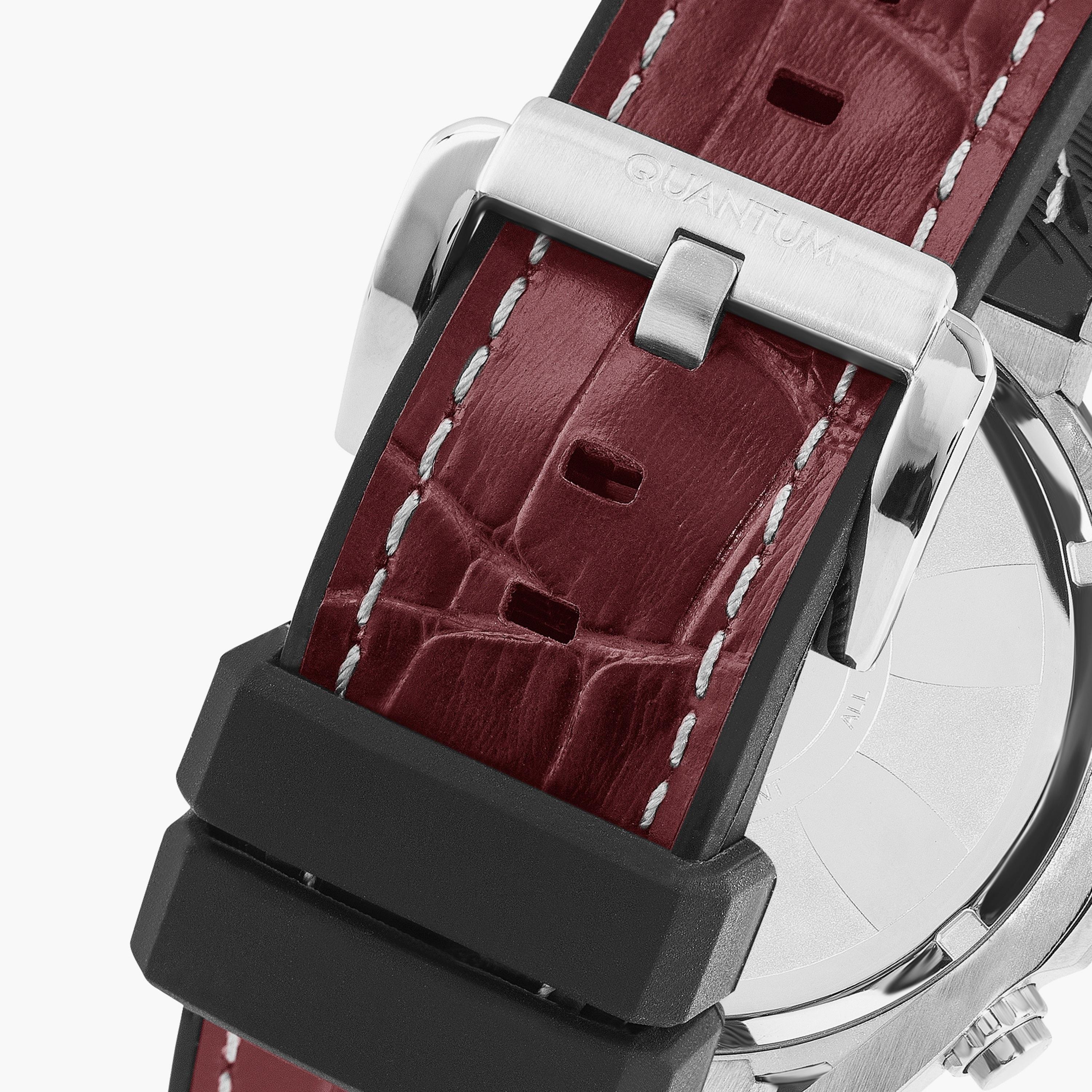 ساعة كرونوغراف بسوار سيليكون احمر للرجال من كوانتوم | PWG970.358-men-watchesandjewellery-watches-image-3