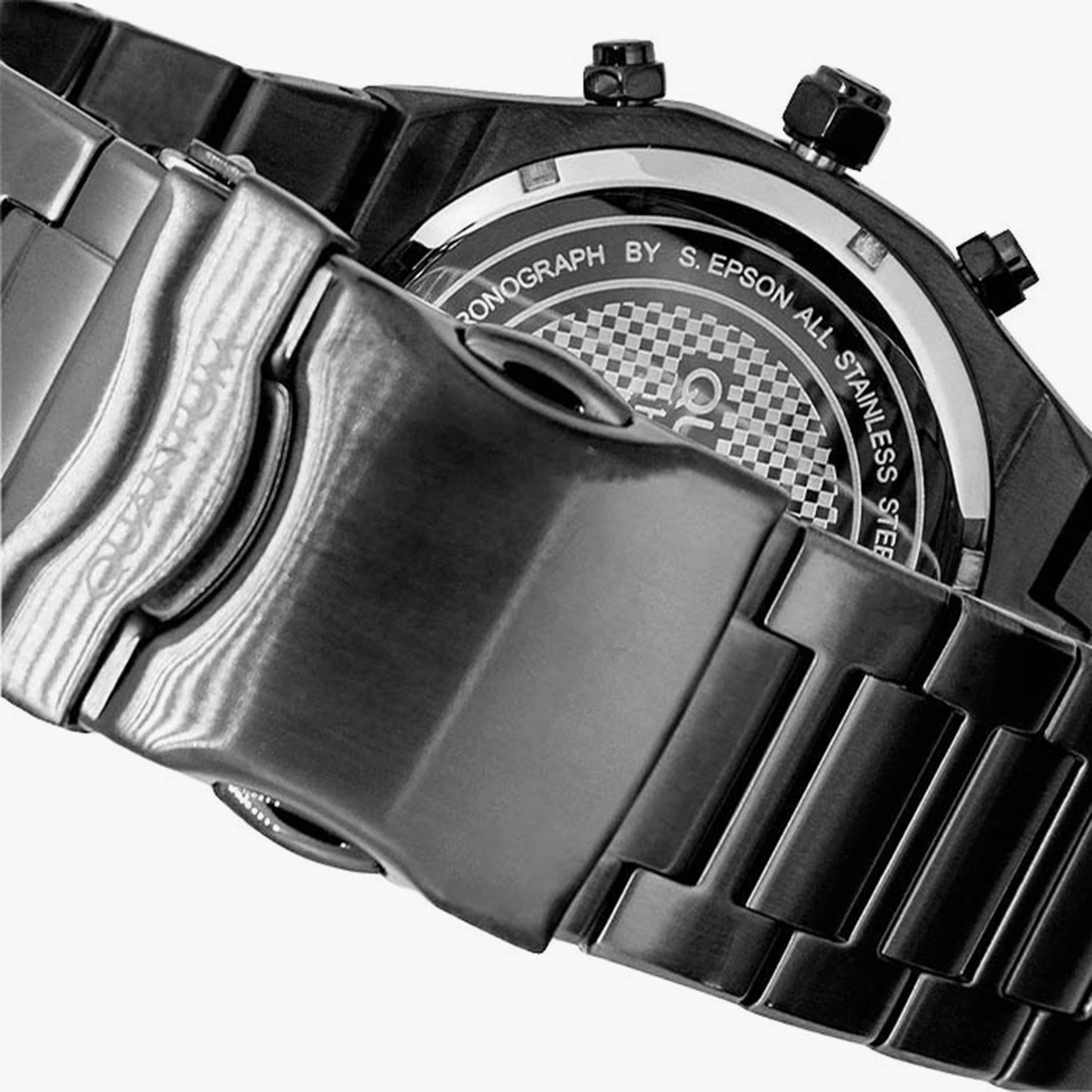 ساعة كرونوغراف رمادية بسوار ستانلس ستيل للرجال من كوانتوم | HNG810.050-men-watchesandjewellery-watches-image-3