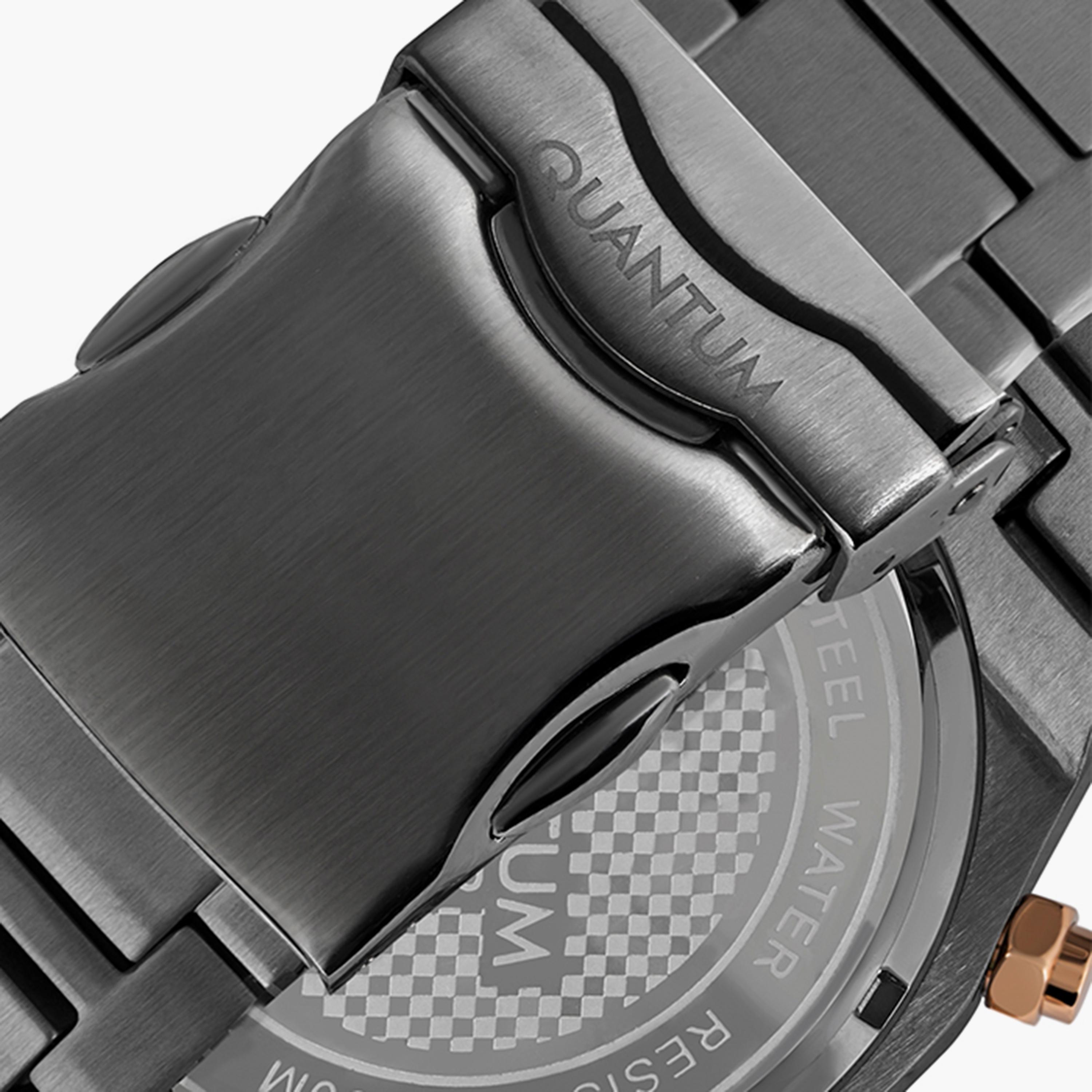 Quantum Men's Black Chronograph Stainless Steel Strap Watch | HNG810.950-men-watchesandjewellery-watches-image-3