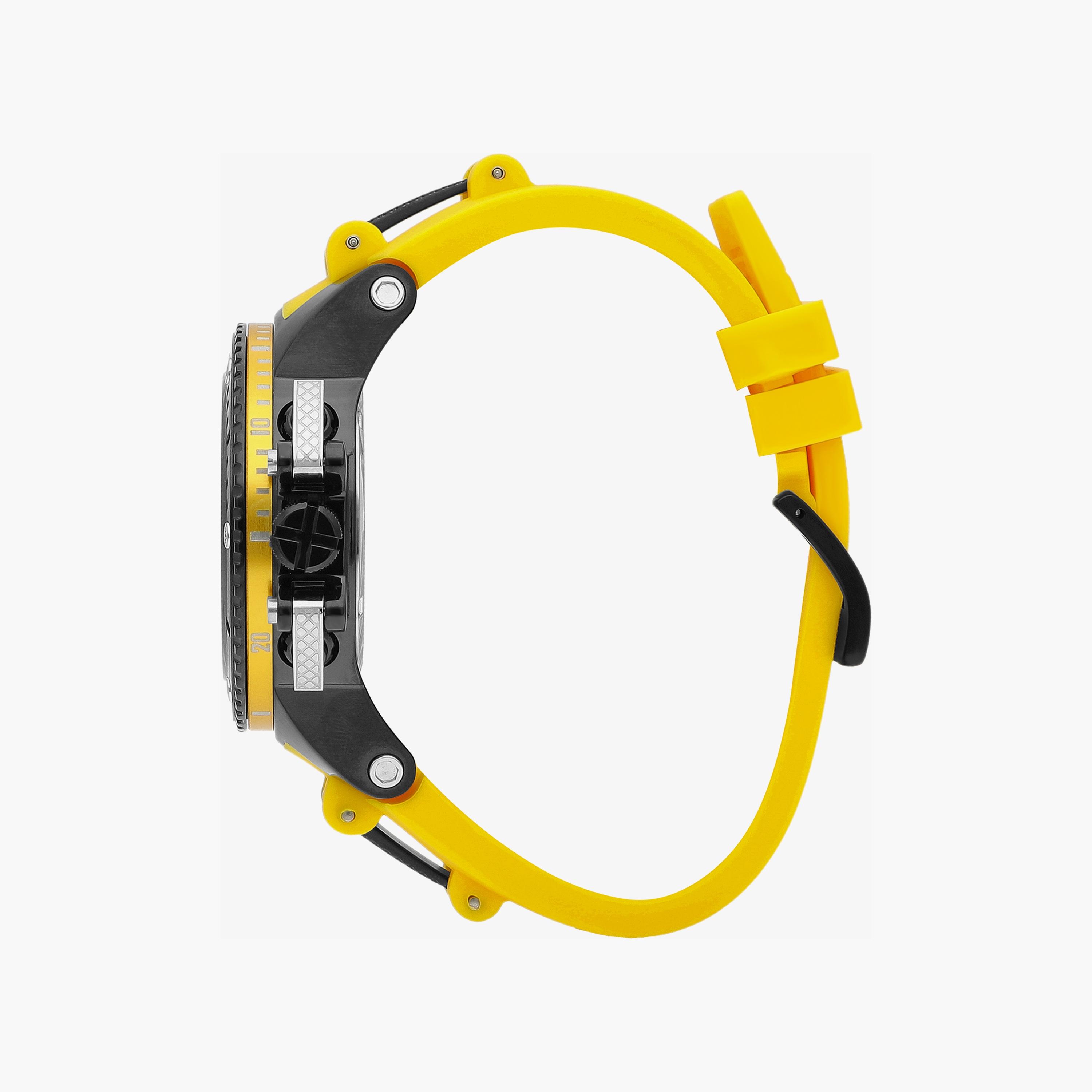 Quantum Men's Yellow Chronograph Silicone Strap Watch | HNG535.654-men-watchesandjewellery-watches-image-2